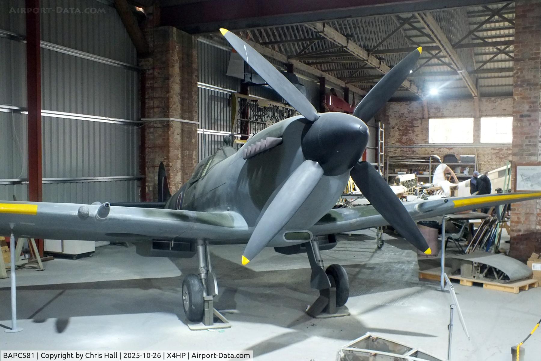 BAPC581, Supermarine Spitfire IXV (Replica) C/N BAPC581, Hooton Park 26/10/25 BAPC581, Supermarine Spitfire IXV (Replica) C/N BAPC581, Hooton Park 26/10/25