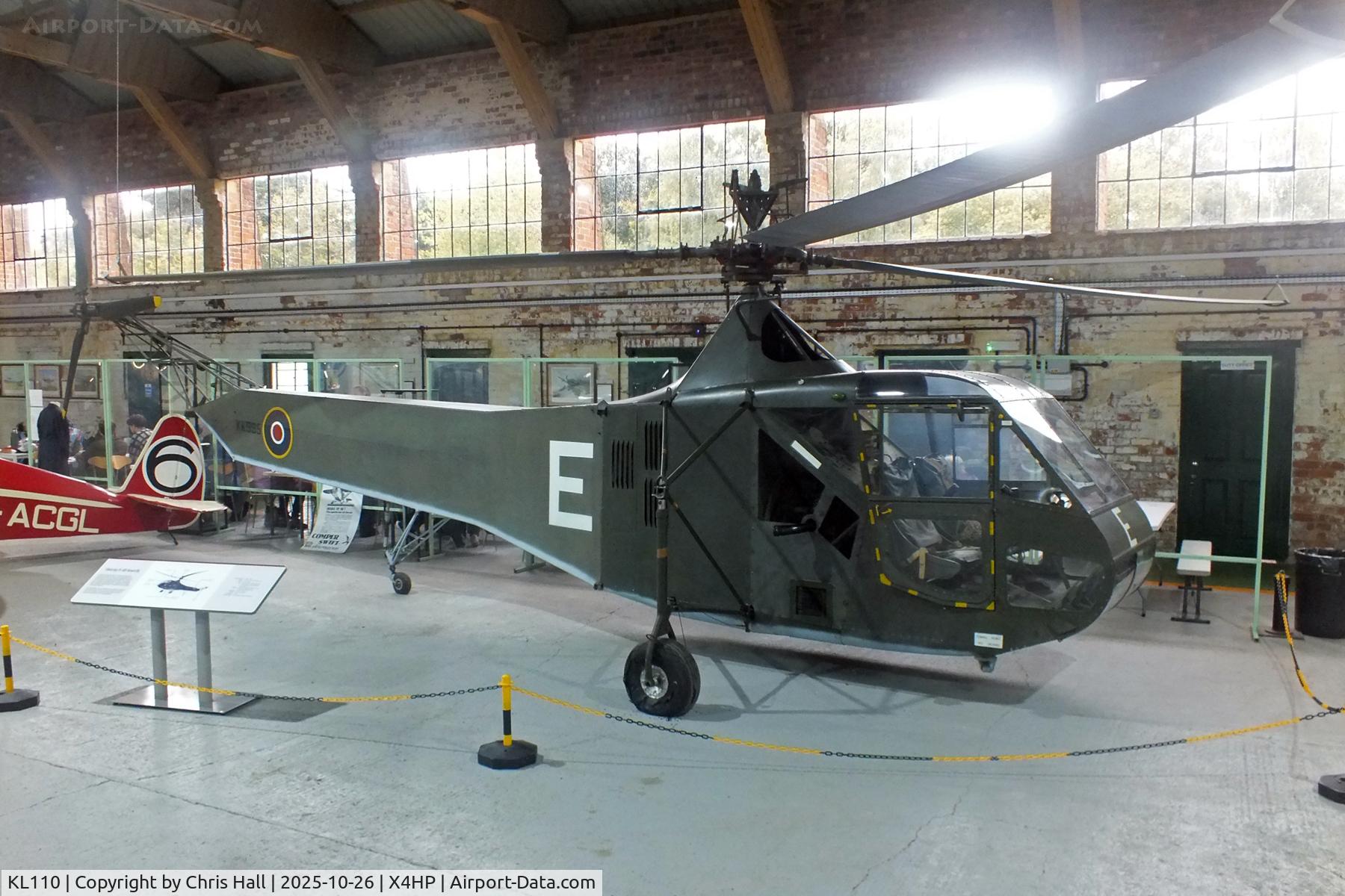KL110, 1944 Sikorsky R-4B Hoverfly I C/N 140, Hooton Park 26/10/25 KL110, 1944 Sikorsky R-4B Hoverfly I C/N 140, Hooton Park 26/10/25