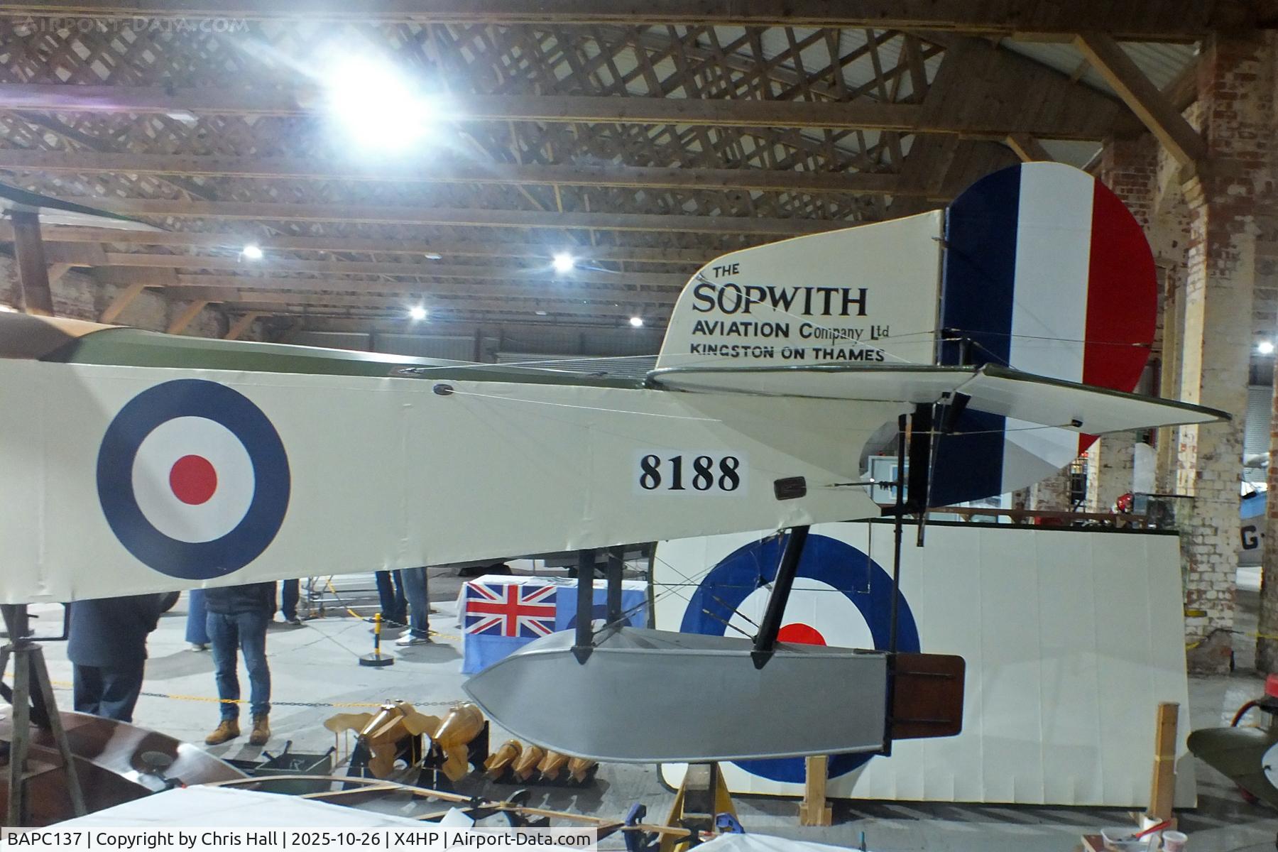 BAPC137, 1978 Sopwith Baby Replica C/N BAPC.137, Hooton Park 26/10/25 BAPC137, 1978 Sopwith Baby Replica C/N BAPC.137, Hooton Park 26/10/25