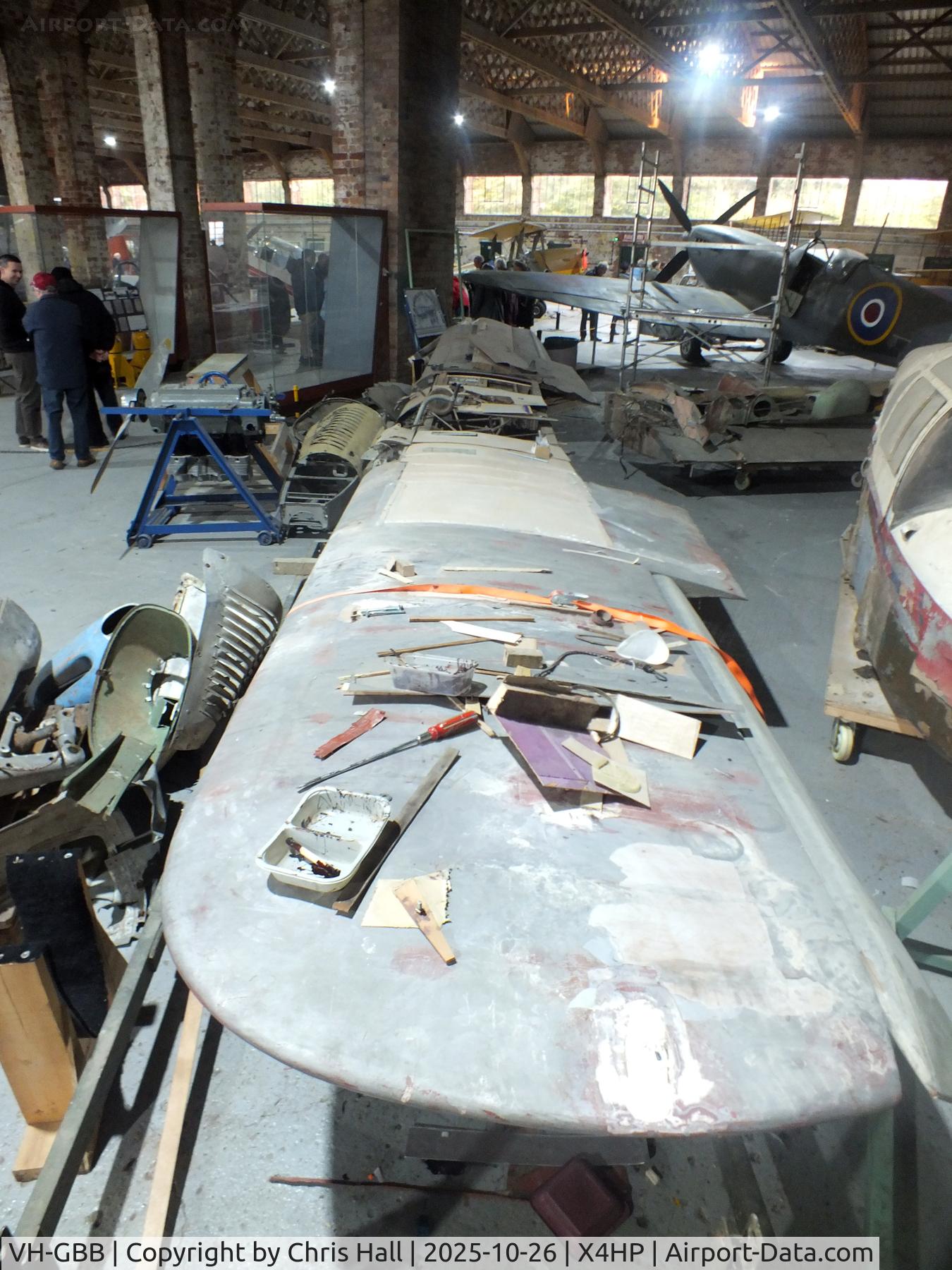 VH-GBB, 1947 Miles M65 Gemini 1A C/N 6486, Hooton Park 16/10/25 VH-GBB, 1947 Miles M65 Gemini 1A C/N 6486, Hooton Park 16/10/25