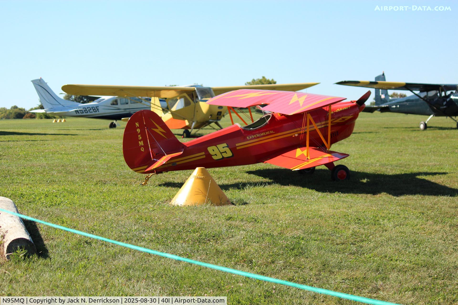 N71767, 1946 Silvaire Luscombe 8A C/N 3194, 2025 40I airshow, Shad Bell's Lightning McQueen inspired Baby Lakes.