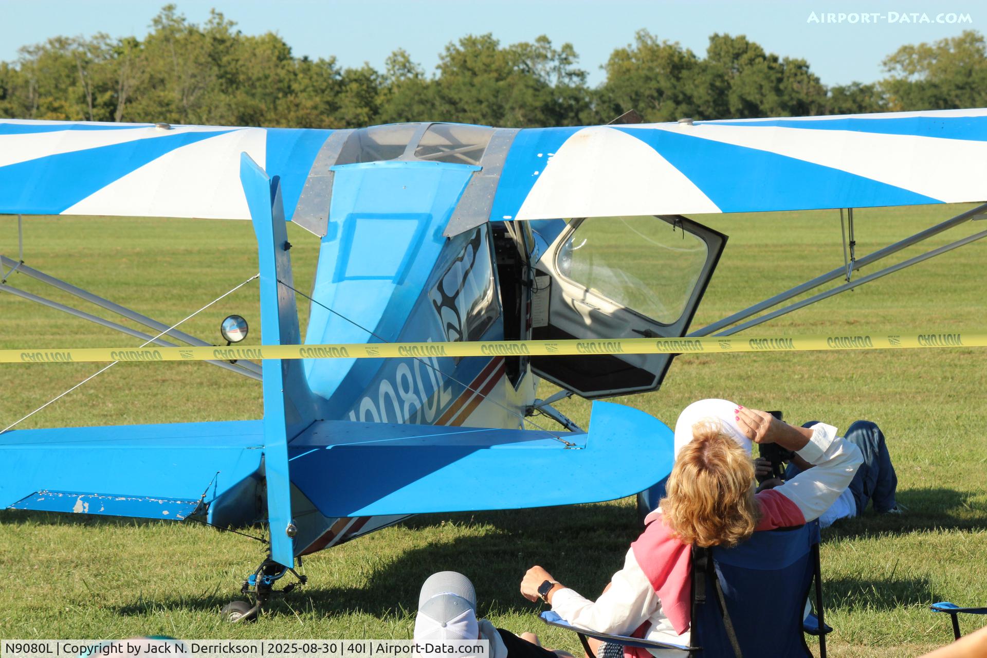 N9080L, 1970 Champion 7KCAB C/N 255-70, 2025 40I airshow N9080L, 1970 Champion 7KCAB C/N 255-70, 2025 40I airshow