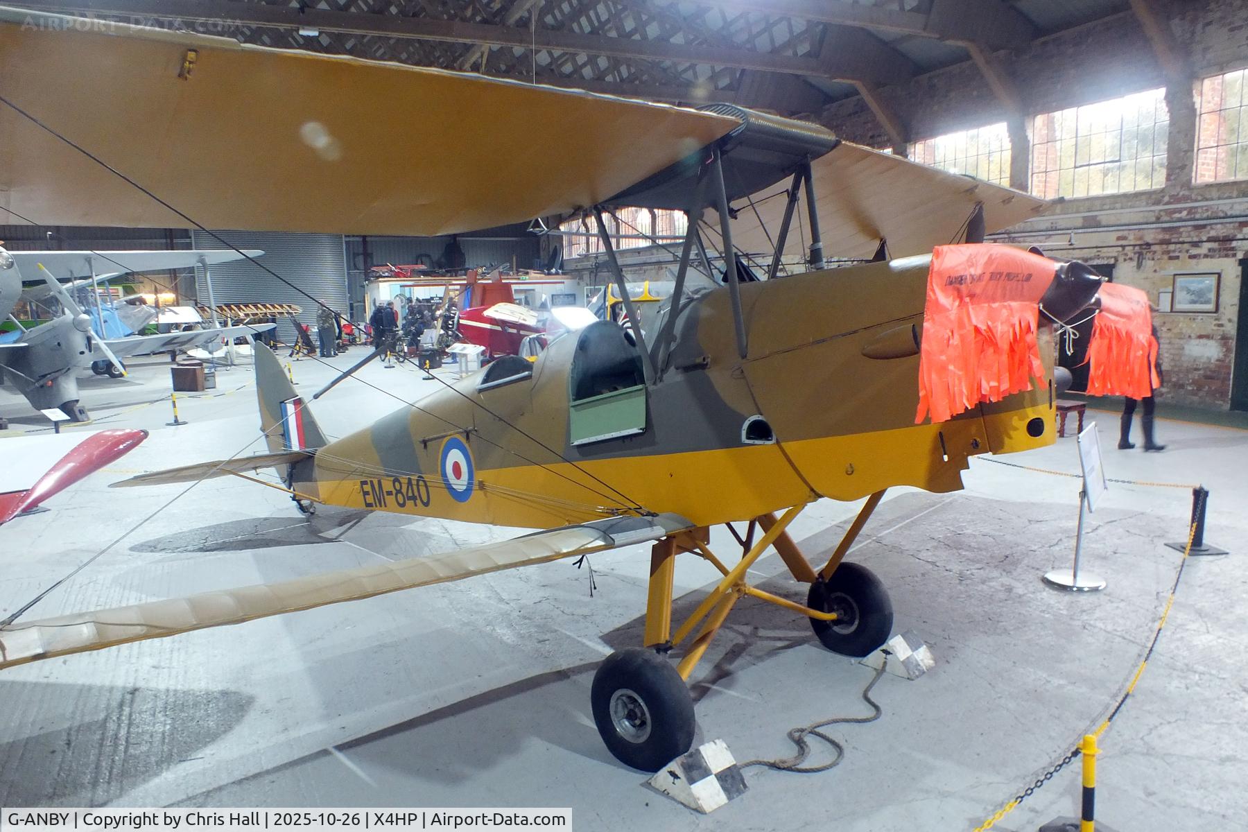 G-ANBY, De Havilland DH-82A Tiger Moth II C/N 86042, Hooton Park 16/10/25 G-ANBY, De Havilland DH-82A Tiger Moth II C/N 86042, Hooton Park 16/10/25