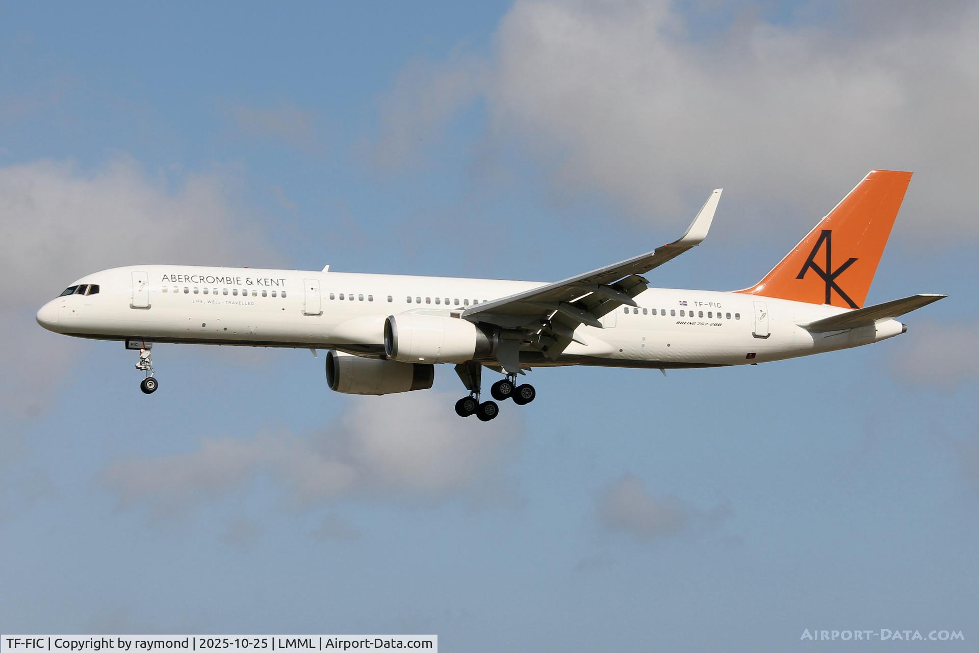 TF-FIC, 2000 Boeing 757-23N C/N 30735, Boeing 757-23N reg TF-FIC of Icelandair in Abercrombie & Kent livery seen landing on RW31 for a short stop over in Malta.