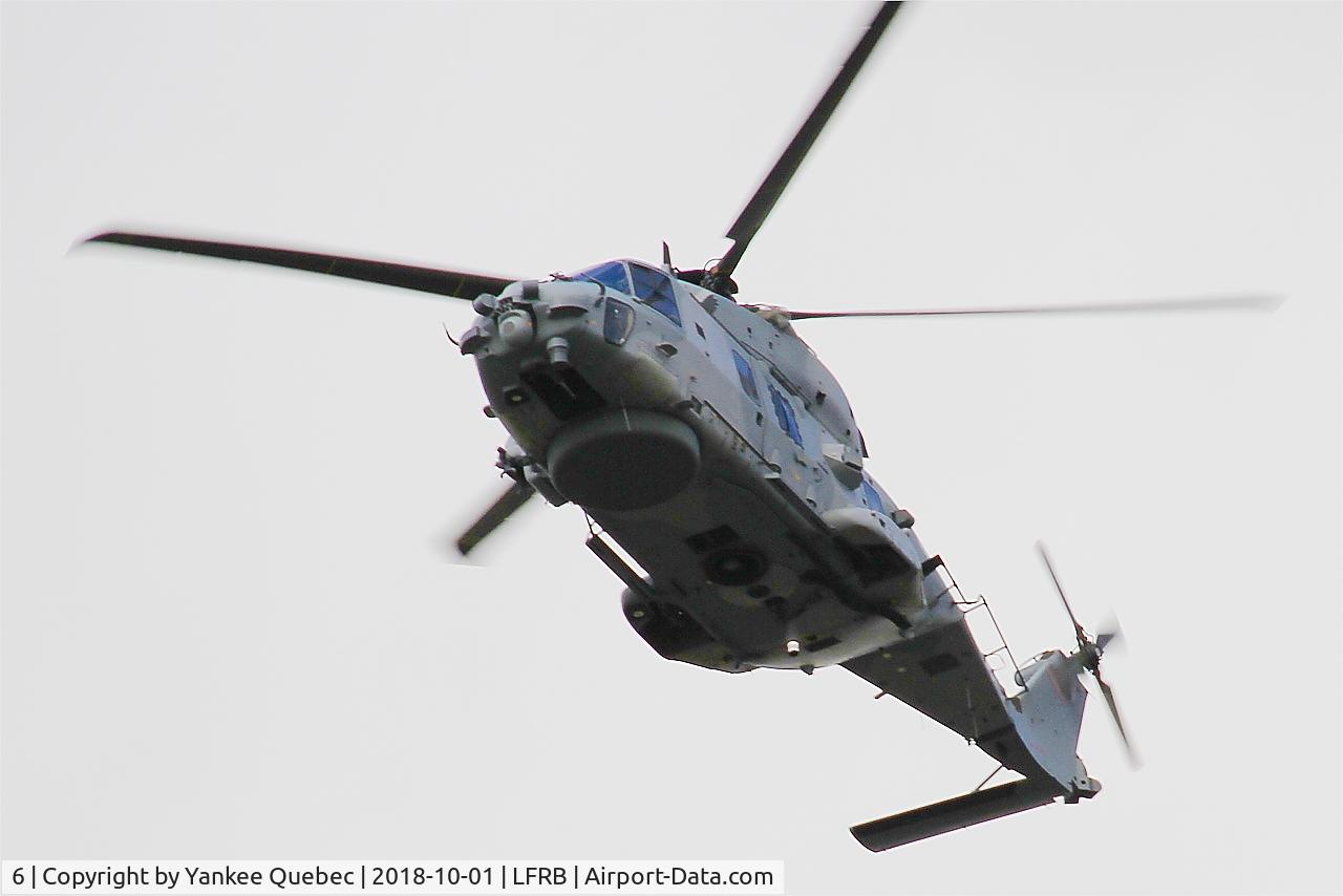 6, NHI NH-90 NFH Caiman C/N 1163, Flight over Brest-Bretagne airport (LFRB-BES)