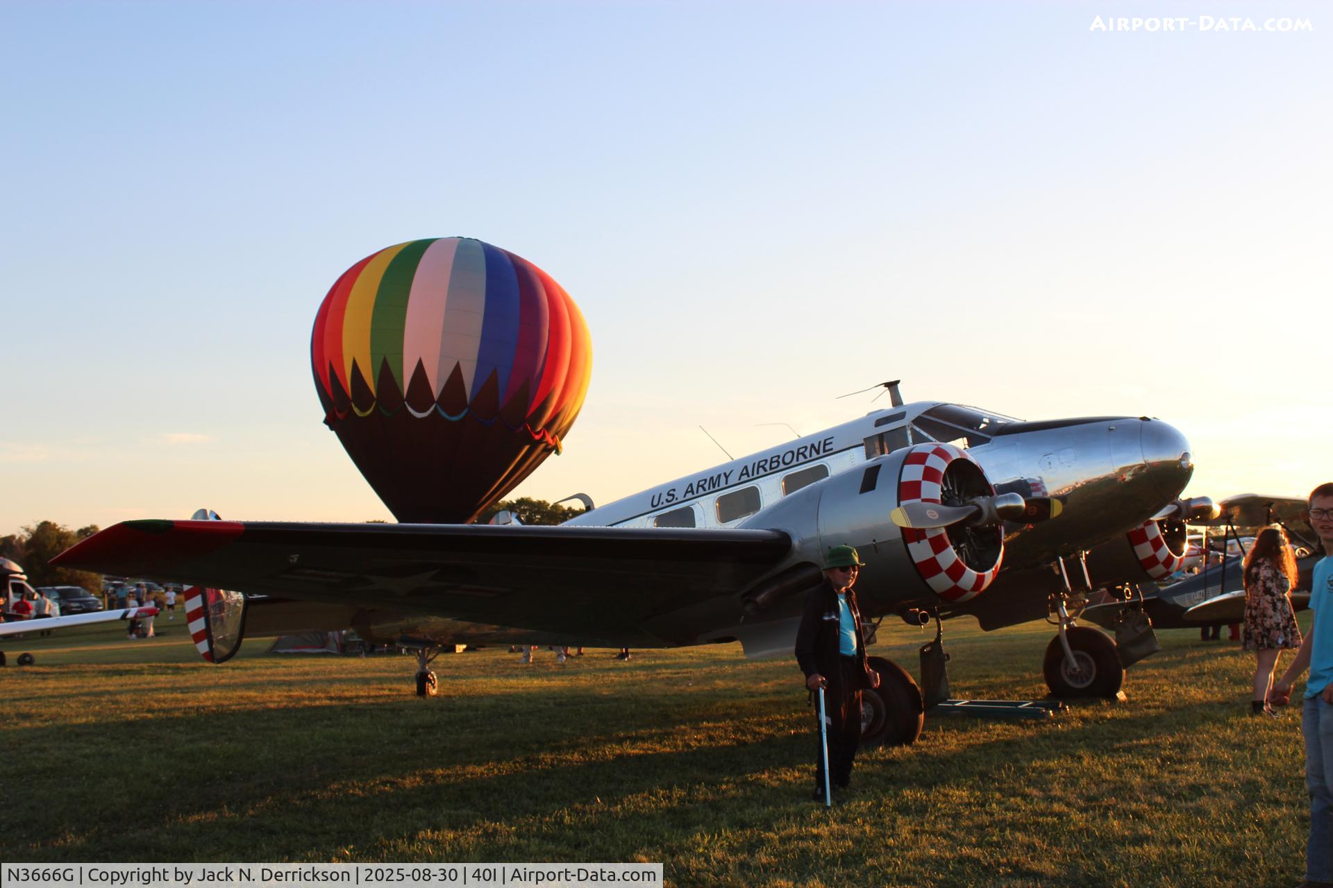N3666G, 1951 Beech C-45H Expeditor C/N AF-328 (51-11771), 2025 40I Airshow N3666G, 1951 Beech C-45H Expeditor C/N AF-328 (51-11771), 2025 40I Airshow