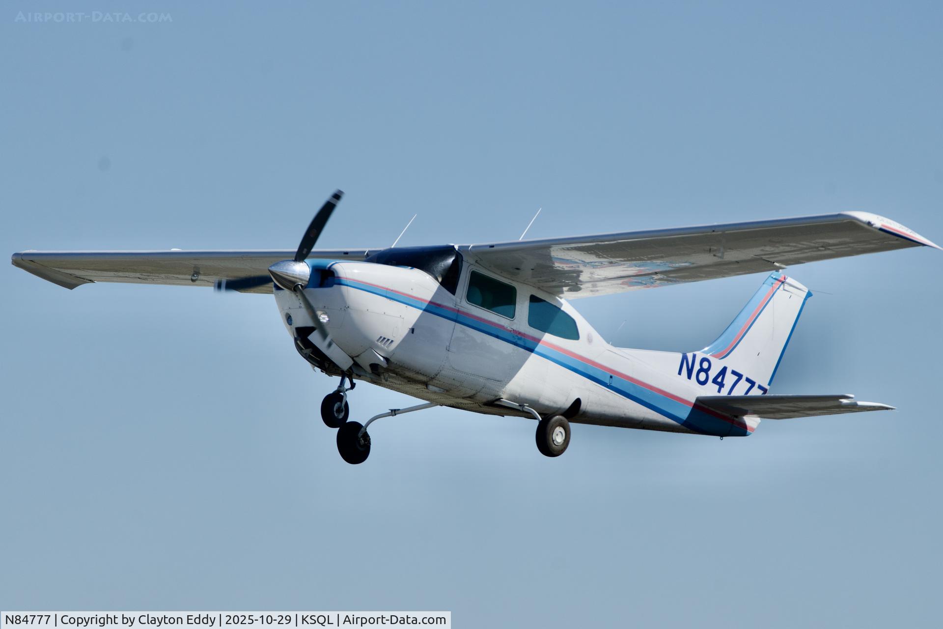 N84777, 1972 Cessna 210L Centurion C/N 21059624, San Carlos Airport in California 2025