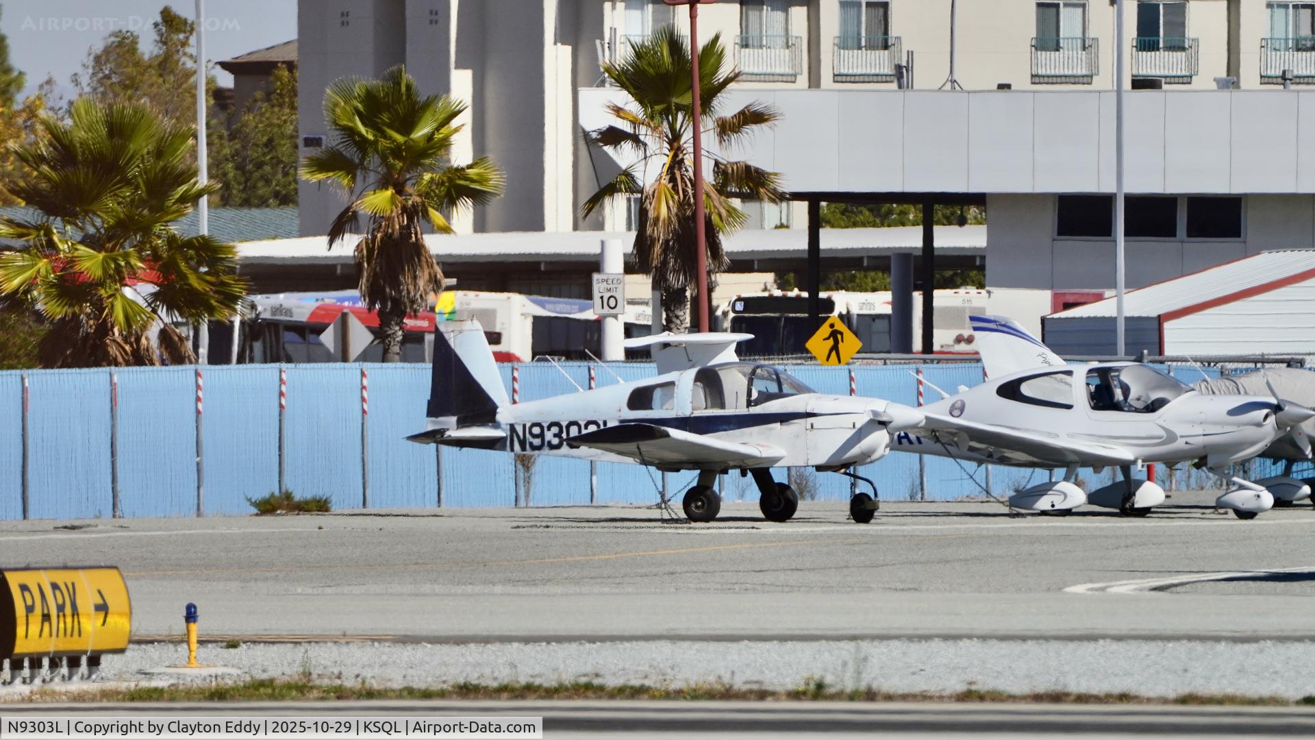 N9303L, 1970 American Aviation AA-1A Trainer C/N AA1A-0003, San Carlos airport in California 2025