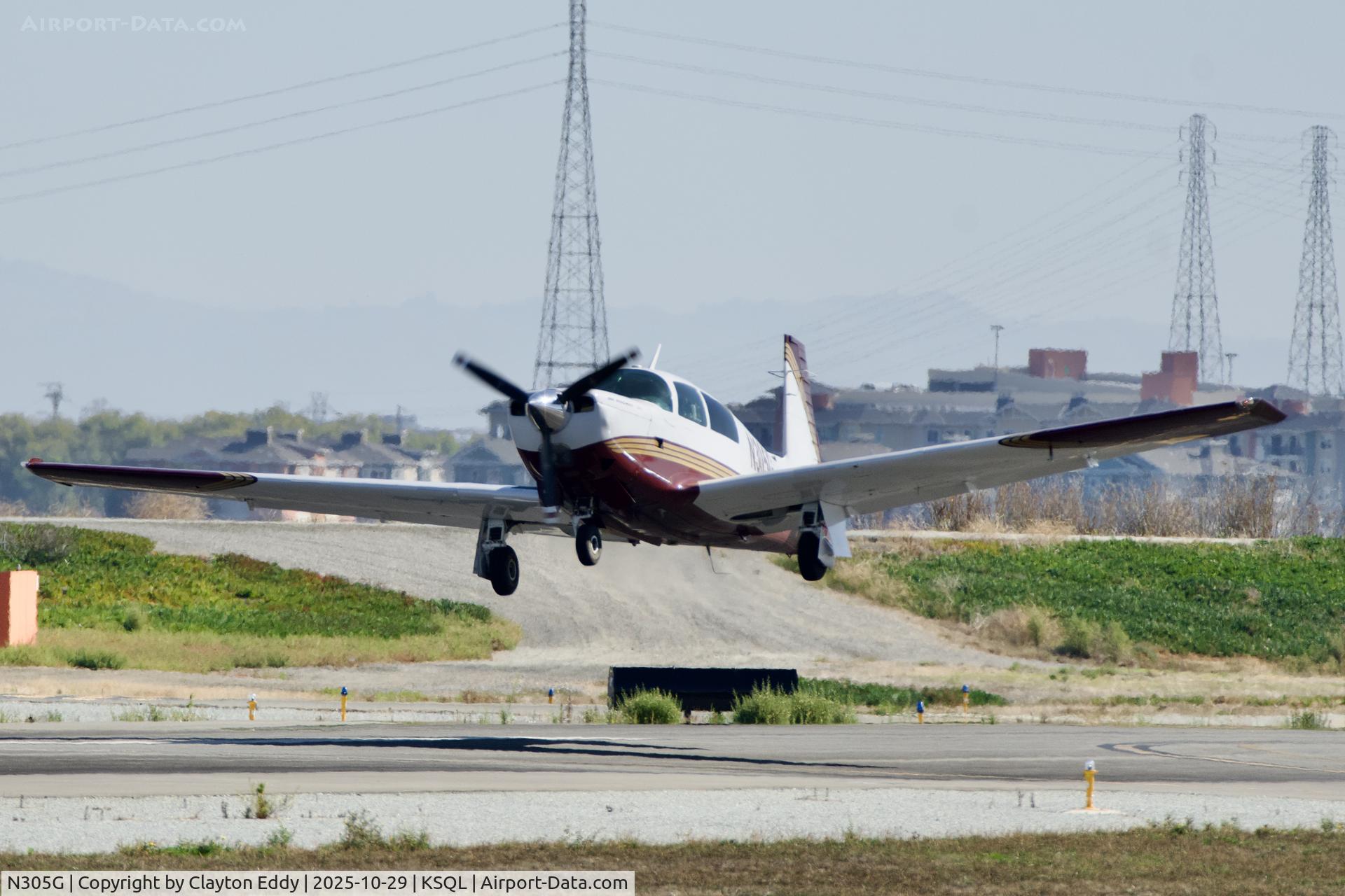 N305G, 1983 Mooney M20K C/N 25-0760, San Carlos airport in California 2025
