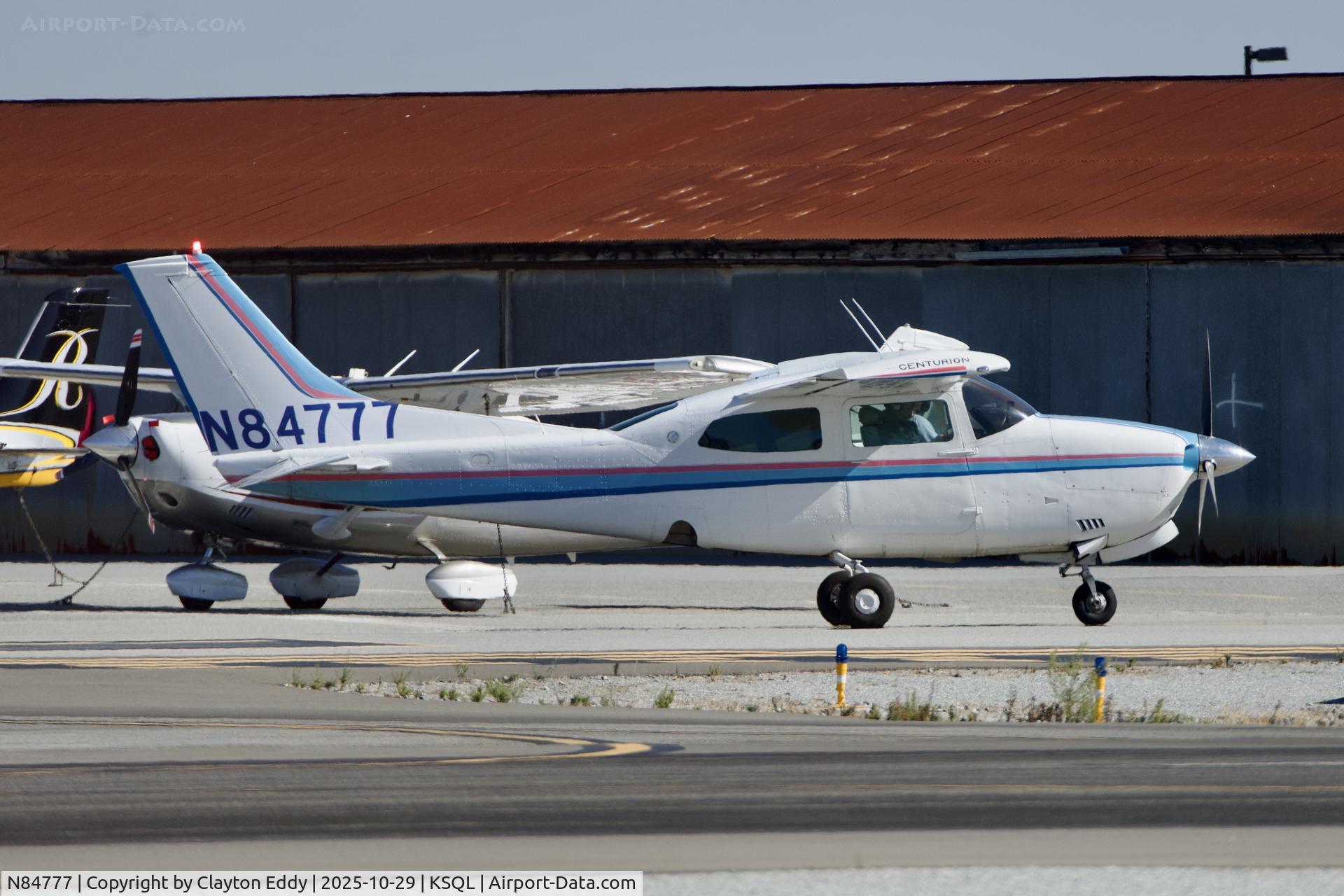 N84777, 1972 Cessna 210L Centurion C/N 21059624, San Carlos airport in California 2025