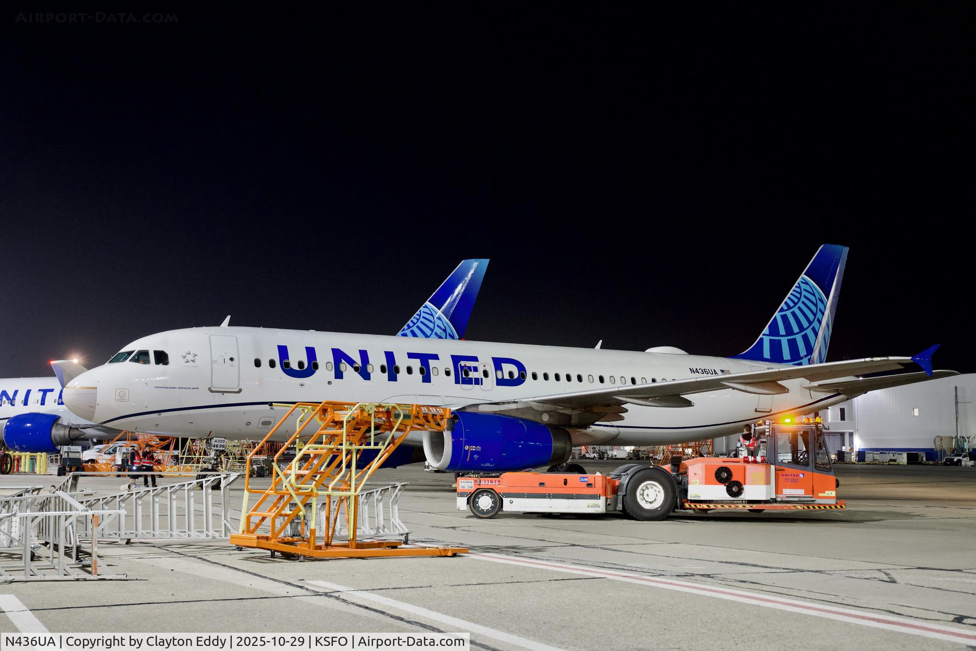 N436UA, 1996 Airbus A320-232 C/N 638, SFO 2025