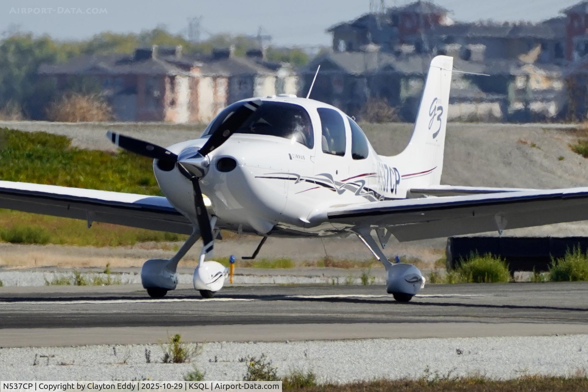 N537CP, 2008 Cirrus SR22 G3 C/N 3038, San Carlos airport in California 2025 N537CP, 2008 Cirrus SR22 G3 C/N 3038, San Carlos airport in California 2025