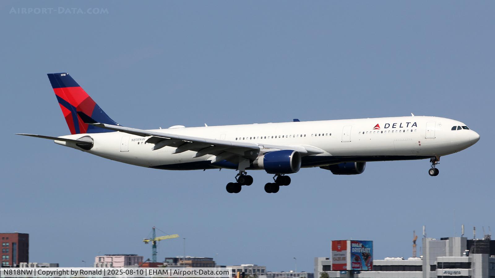 N818NW, 2007 Airbus A330-323 C/N 0857, at spl