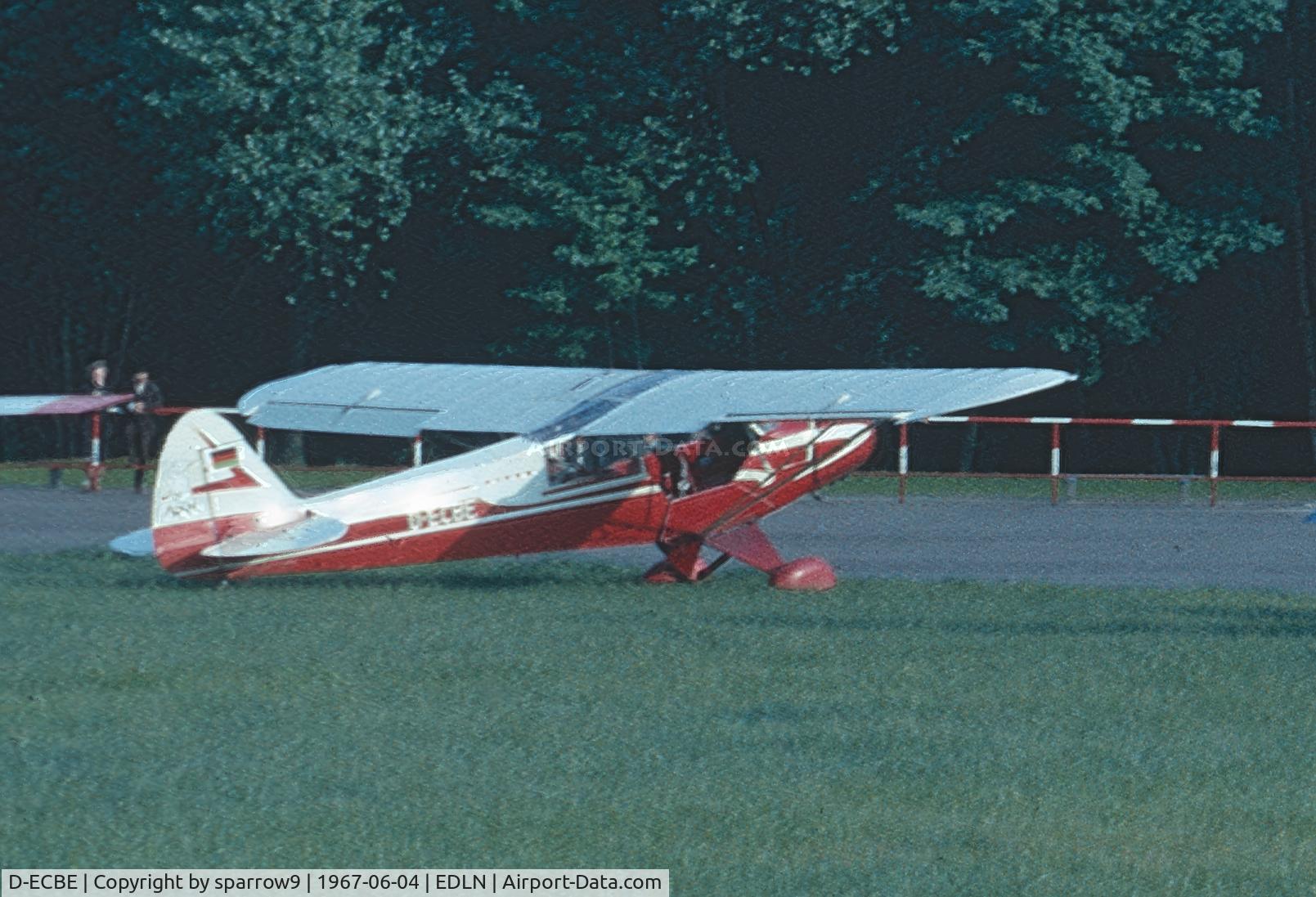 D-ECBE, 1953 Piper L-18C Super Cub (PA-18-95) C/N 18-3084, Scanned and cropped from a slide.