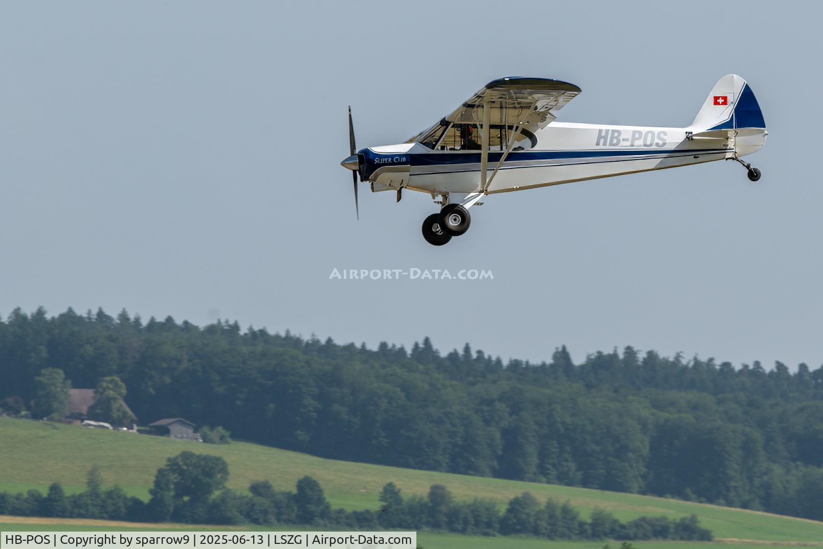 HB-POS, 1960 Piper PA-18-150 Super Cub C/N 18-7445, Landing runway 06 Grenchen