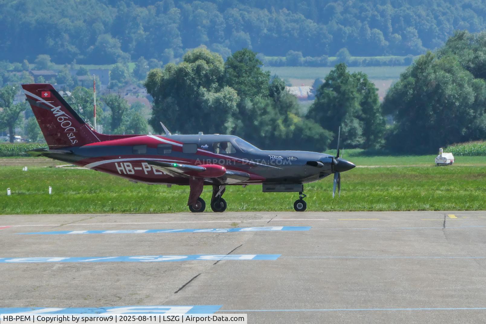 HB-PEM, 2023 Piper PA-46-M600 C/N 4698262, Just landed at Grenchen