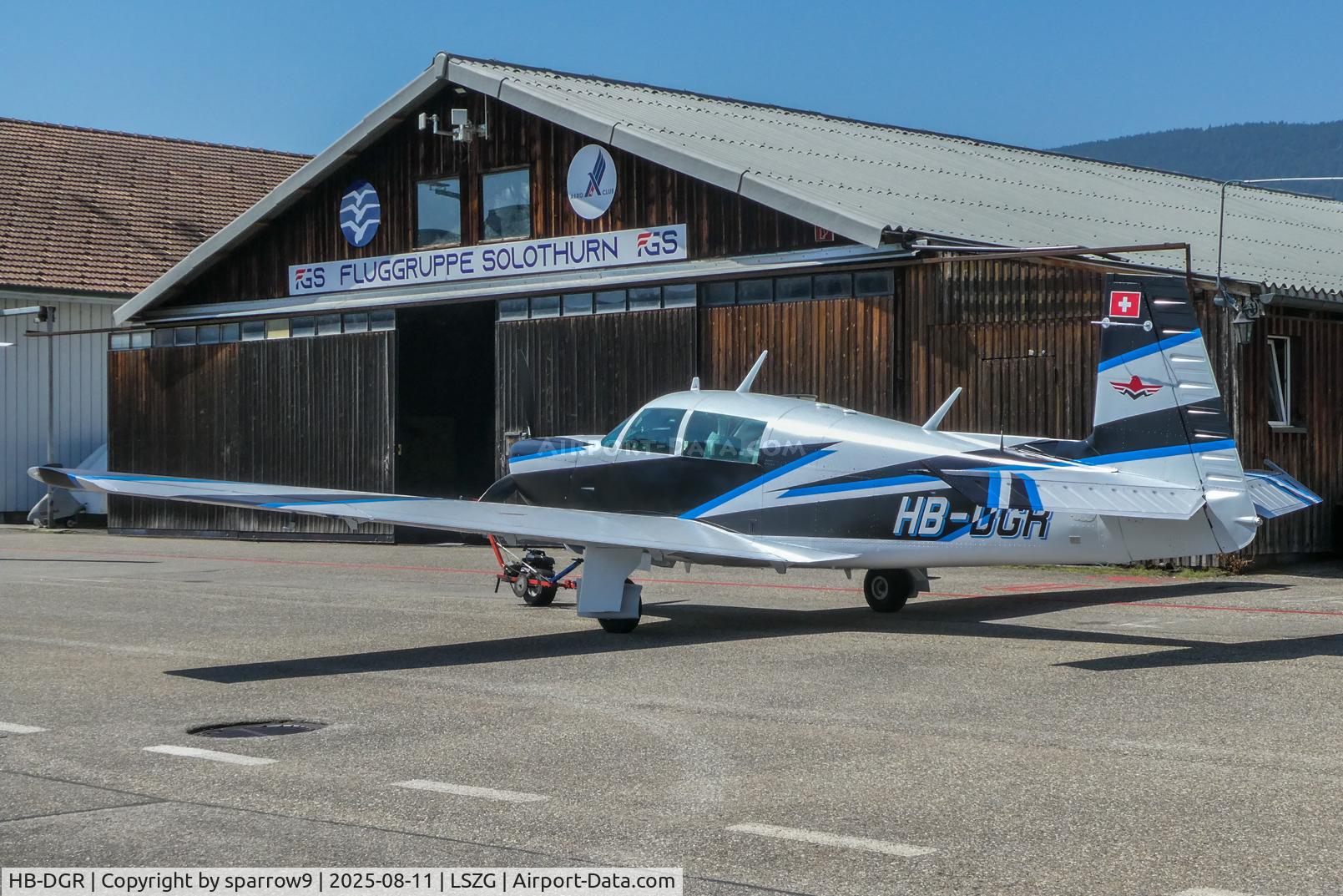 HB-DGR, 1982 Mooney M20K C/N 25-0709, At Grenchen