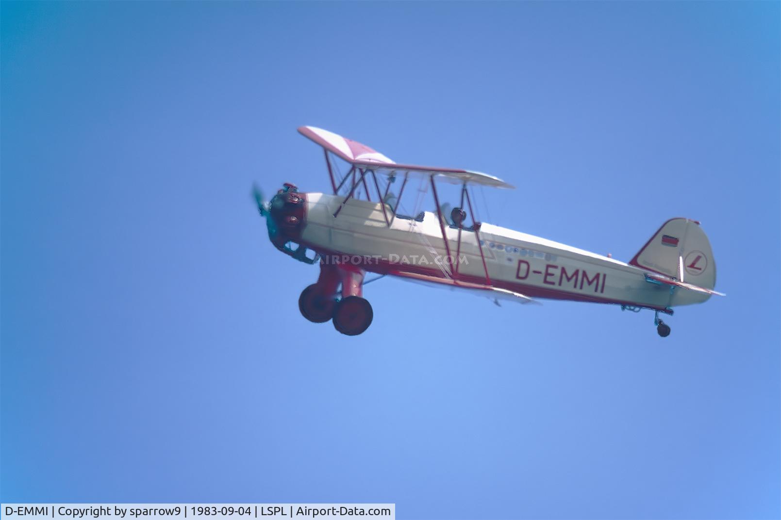 D-EMMI, 1941 Focke-Wulf Fw-44J Stieglitz C/N 667, Fluegerchilbi Langenthal-Bleienbach. Scanned from a slide.