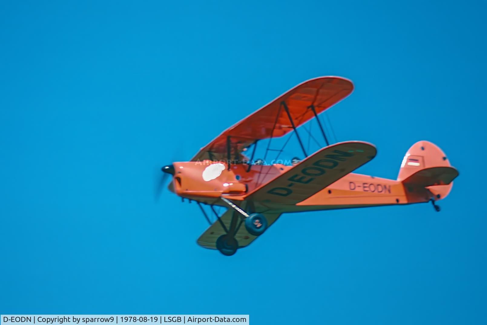 D-EODN, 1946 Stampe-Vertongen SV-4C C/N 113, Airshow at Bex aerodrome 1978. Scanned from a slide.
