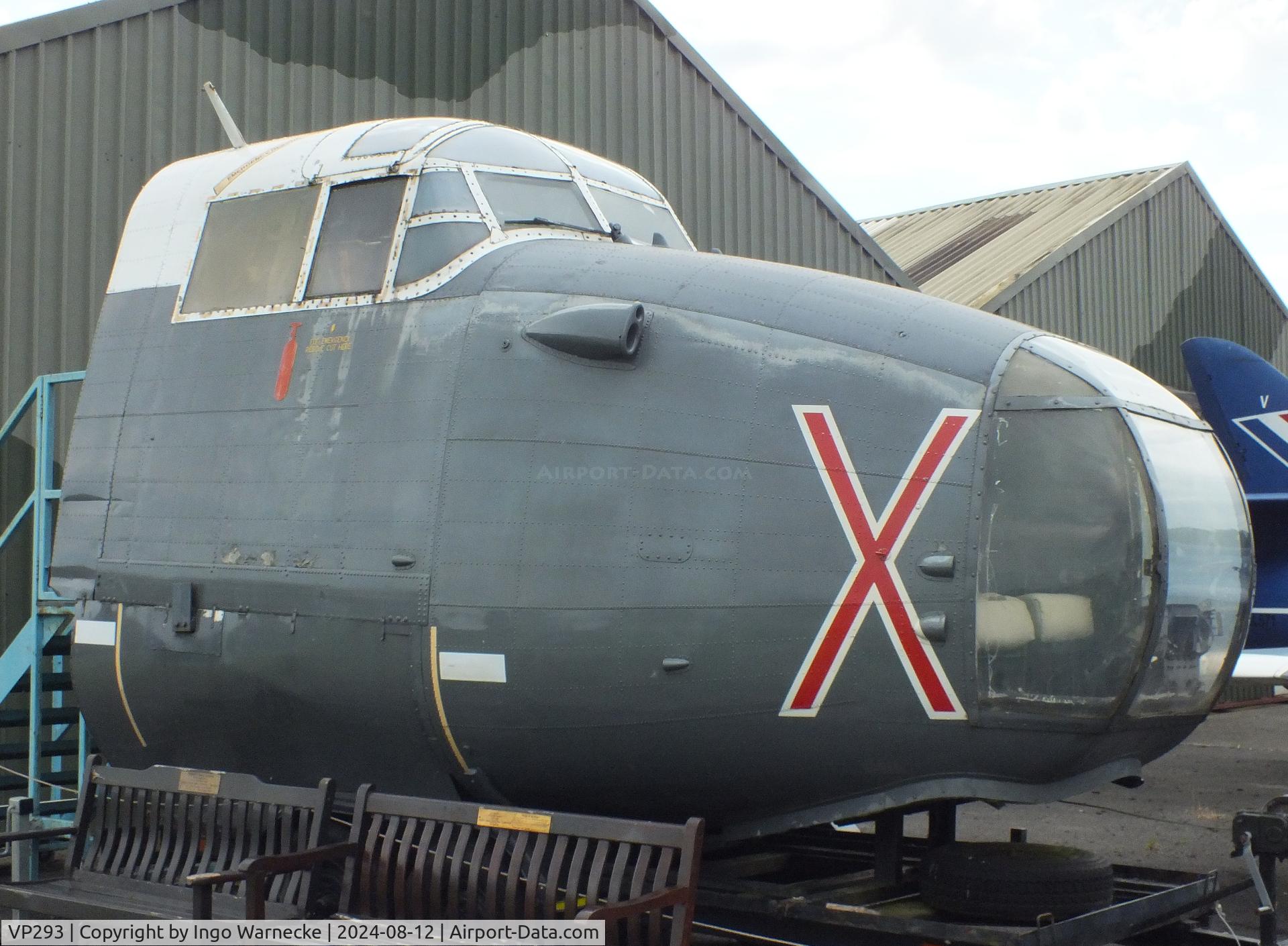 VP293, Avro 716 Shackleton T.4 C/N Not found VP293, Avro Shackleton T4 (nose section only) at the Yorkshire Air Museum, Elvington