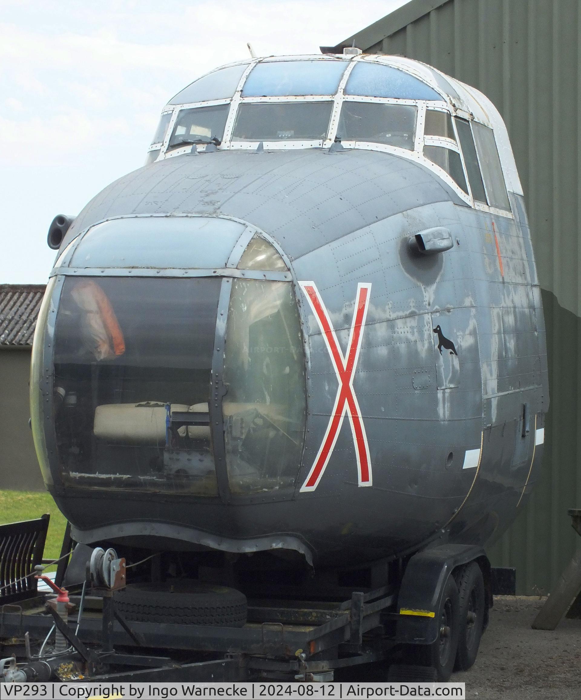 VP293, Avro 716 Shackleton T.4 C/N Not found VP293, Avro Shackleton T4 (nose section only) at the Yorkshire Air Museum, Elvington