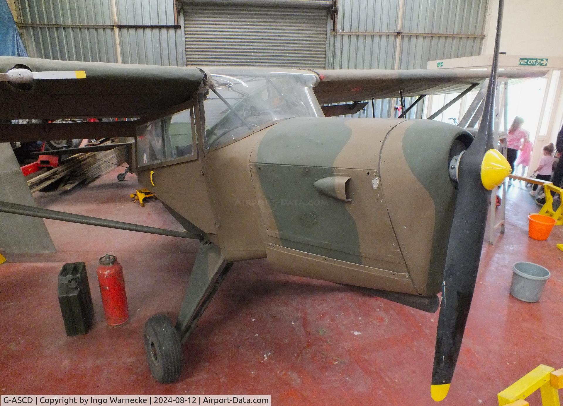 G-ASCD, 1962 Beagle A-61 Terrier 2 C/N B.615, Beagle A-61 Terrier 2 (restored back to Auster AOP6) at the Yorkshire Air Museum, Elvington