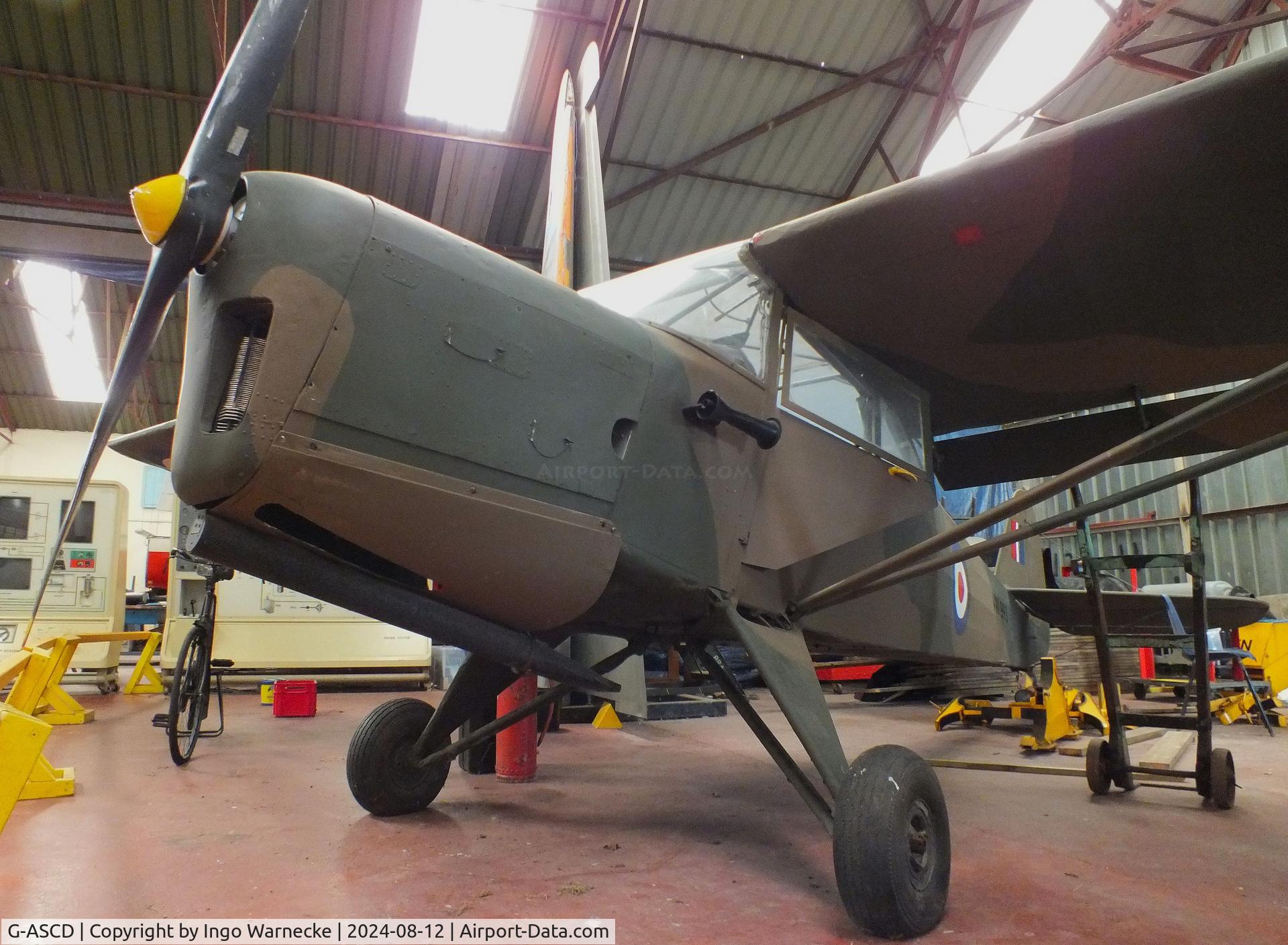 G-ASCD, 1962 Beagle A-61 Terrier 2 C/N B.615, Beagle A-61 Terrier 2 (restored back to Auster AOP6) at the Yorkshire Air Museum, Elvington