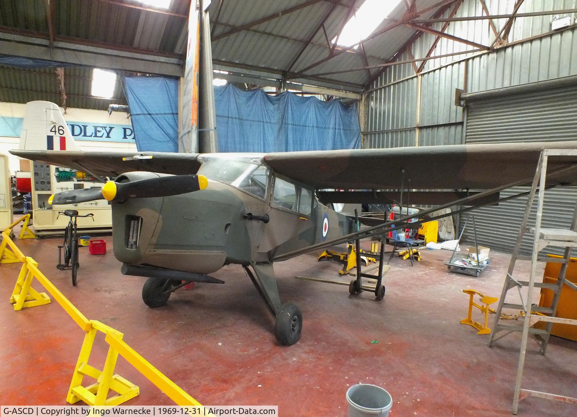 G-ASCD, 1962 Beagle A-61 Terrier 2 C/N B.615, Beagle A-61 Terrier 2 (restored back to Auster AOP6) at the Yorkshire Air Museum, Elvington