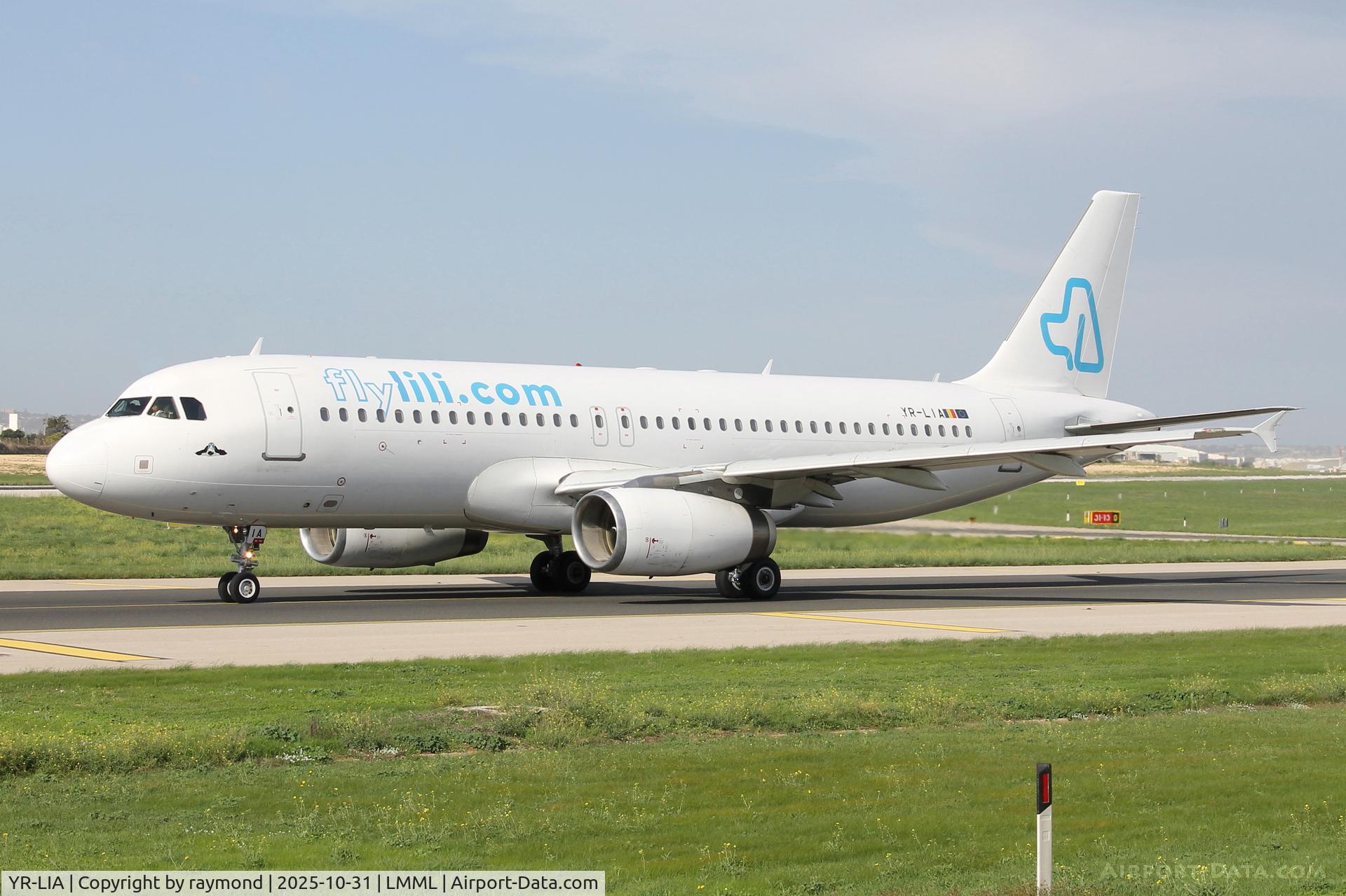 YR-LIA, 2005 Airbus A320-232 C/N 2422, Fly Lili Airbus A320-232 reg YR-LIA taxiing out for departure from Malta RW31 to Tel Aviv.