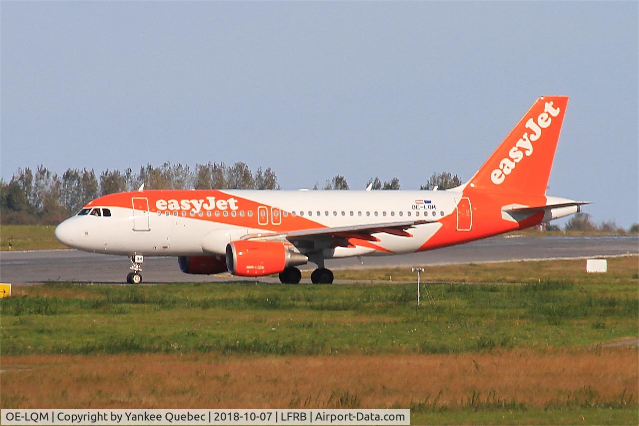 OE-LQM, 2009 Airbus A319-111 C/N 3824, Taxiing to rwy 07R, Brest-Bretagne airport (LFRB-BES)