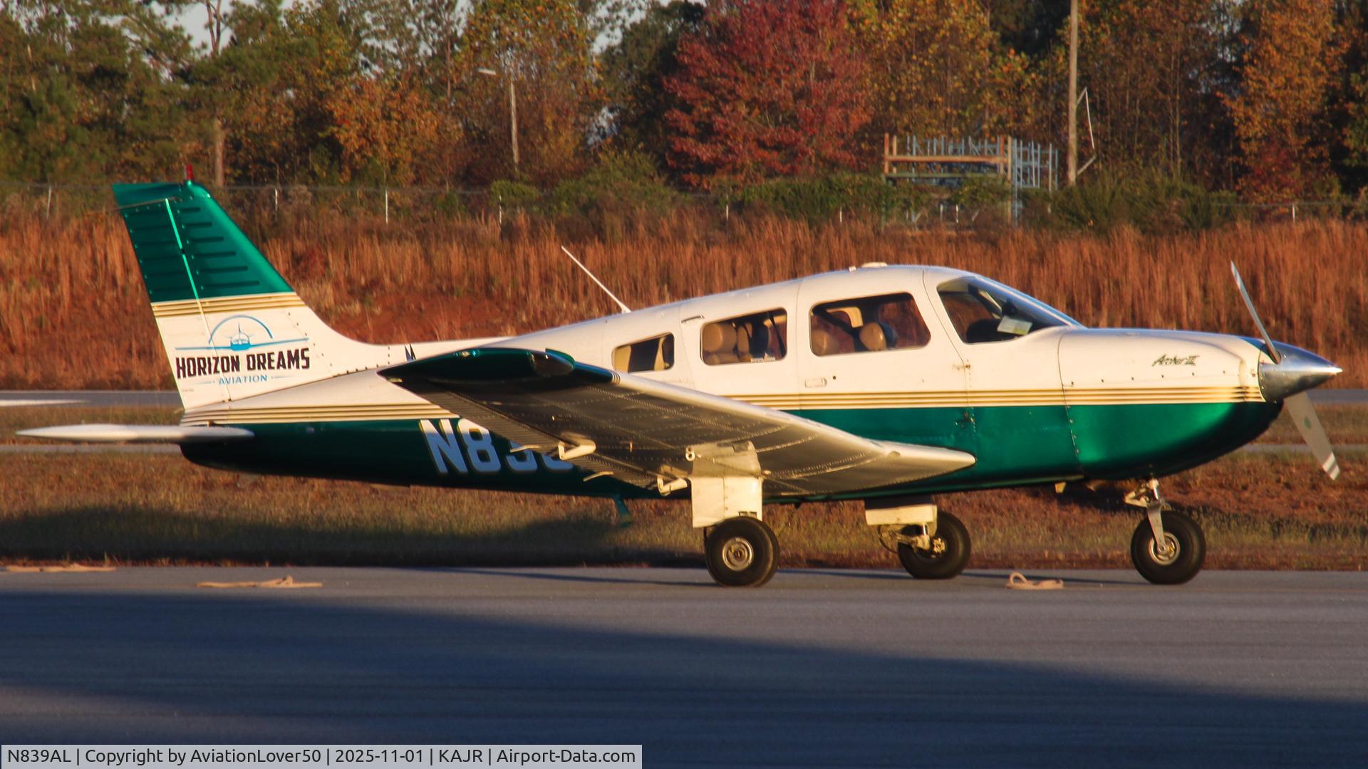 N839AL, 2000 Piper PA-28-181 C/N 2843412, Horizon Dreams Archer III