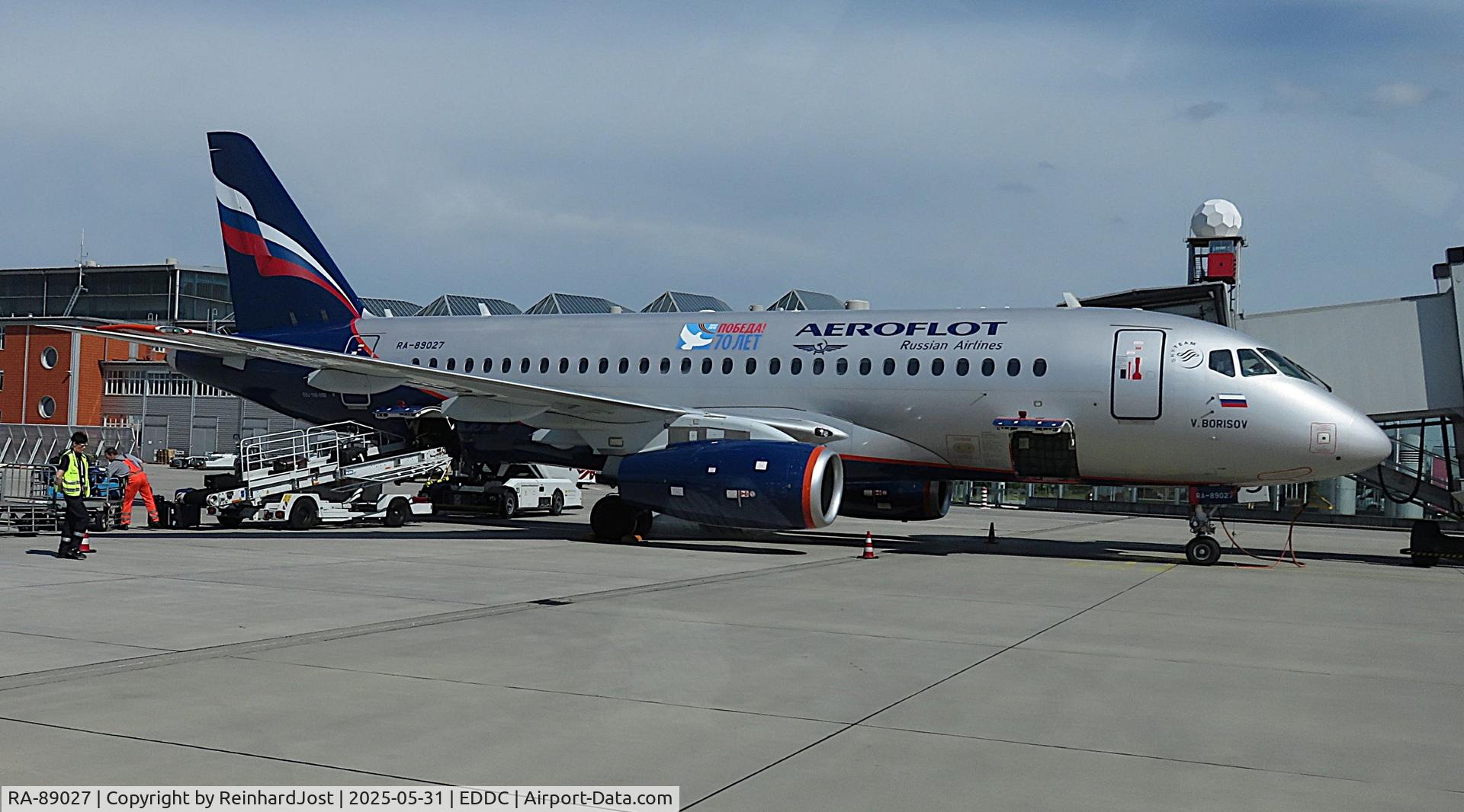 RA-89027, 2014 Sukhoi SuperJet 100-95B C/N 95053, Superjet 100-95B named V. Borisov visiting Dresden, Germany