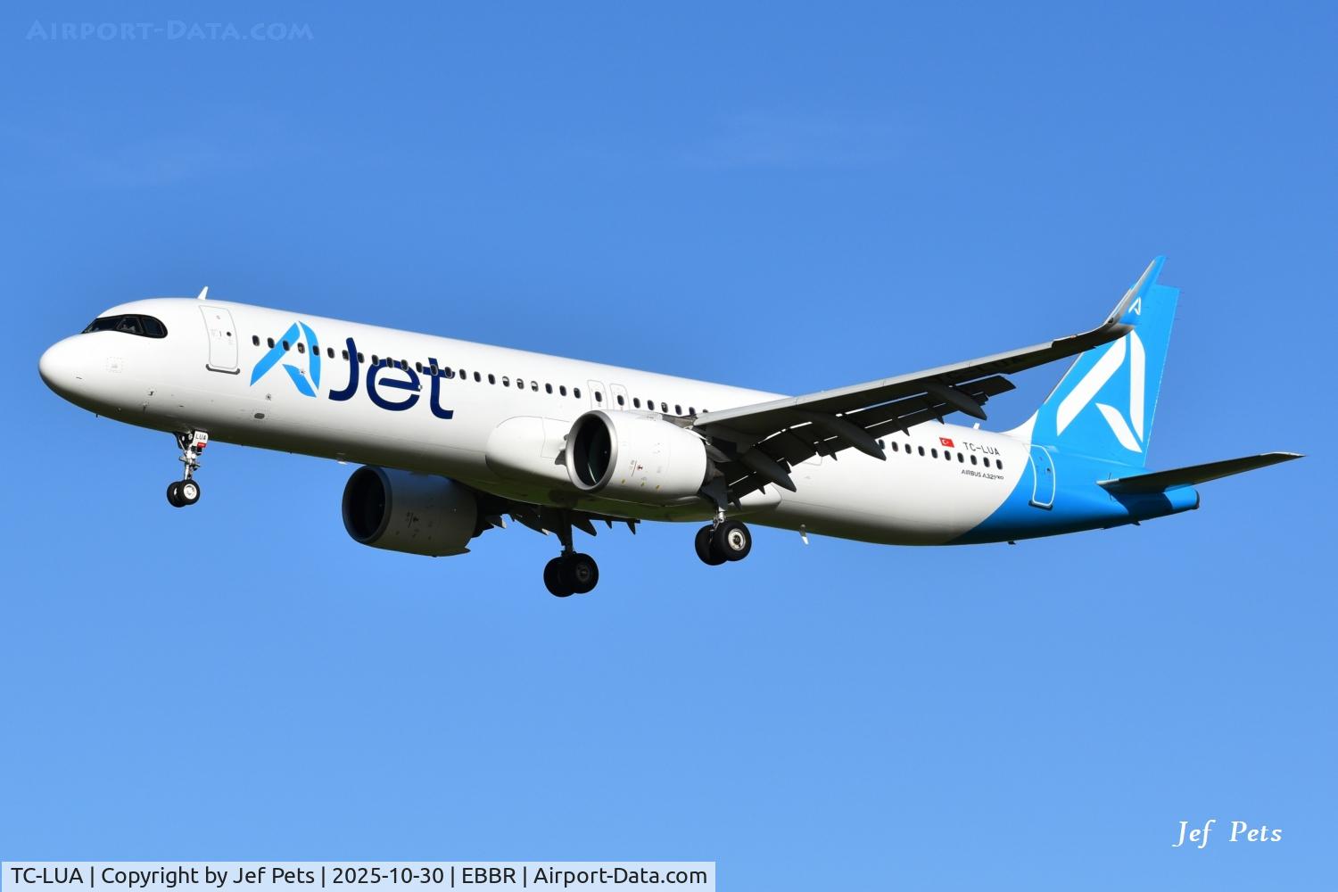 TC-LUA, 2020 Airbus A321-271NX C/N 10128, AJet TC-LUA landing at Brussels Airport.