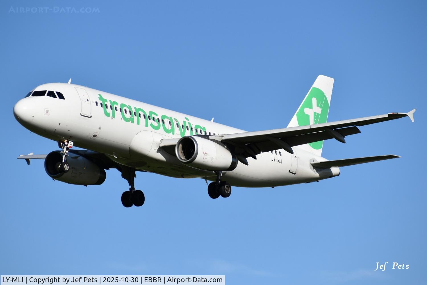 LY-MLI, 2009 Airbus A320-232 C/N 3771, Transavia LY-MLI landing at Brussels Airport.