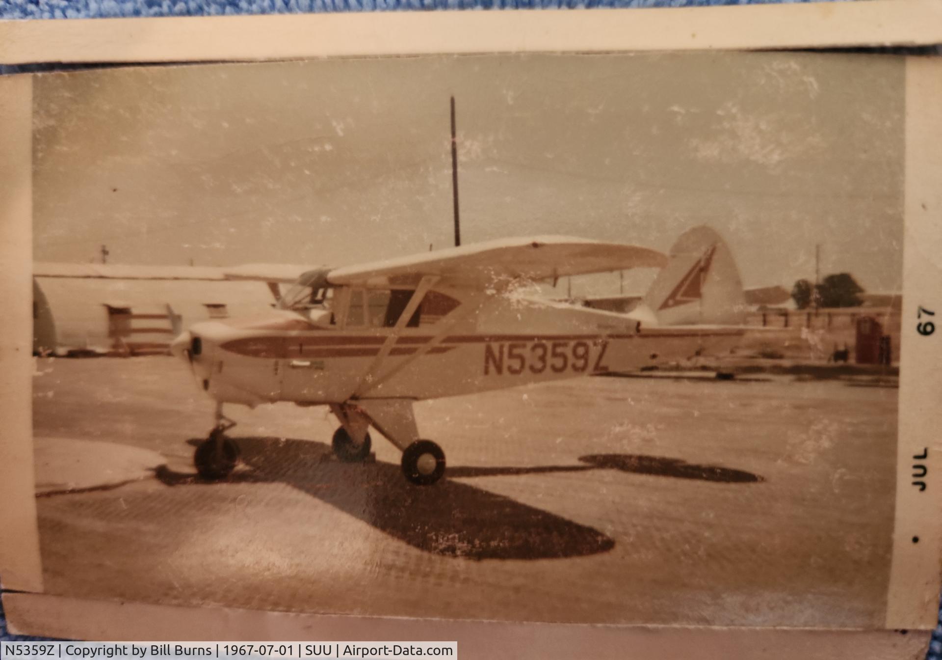 N5359Z, 1961 Piper PA-22-108 Colt C/N 22-9085, Travis AFB Aeroclub 1967