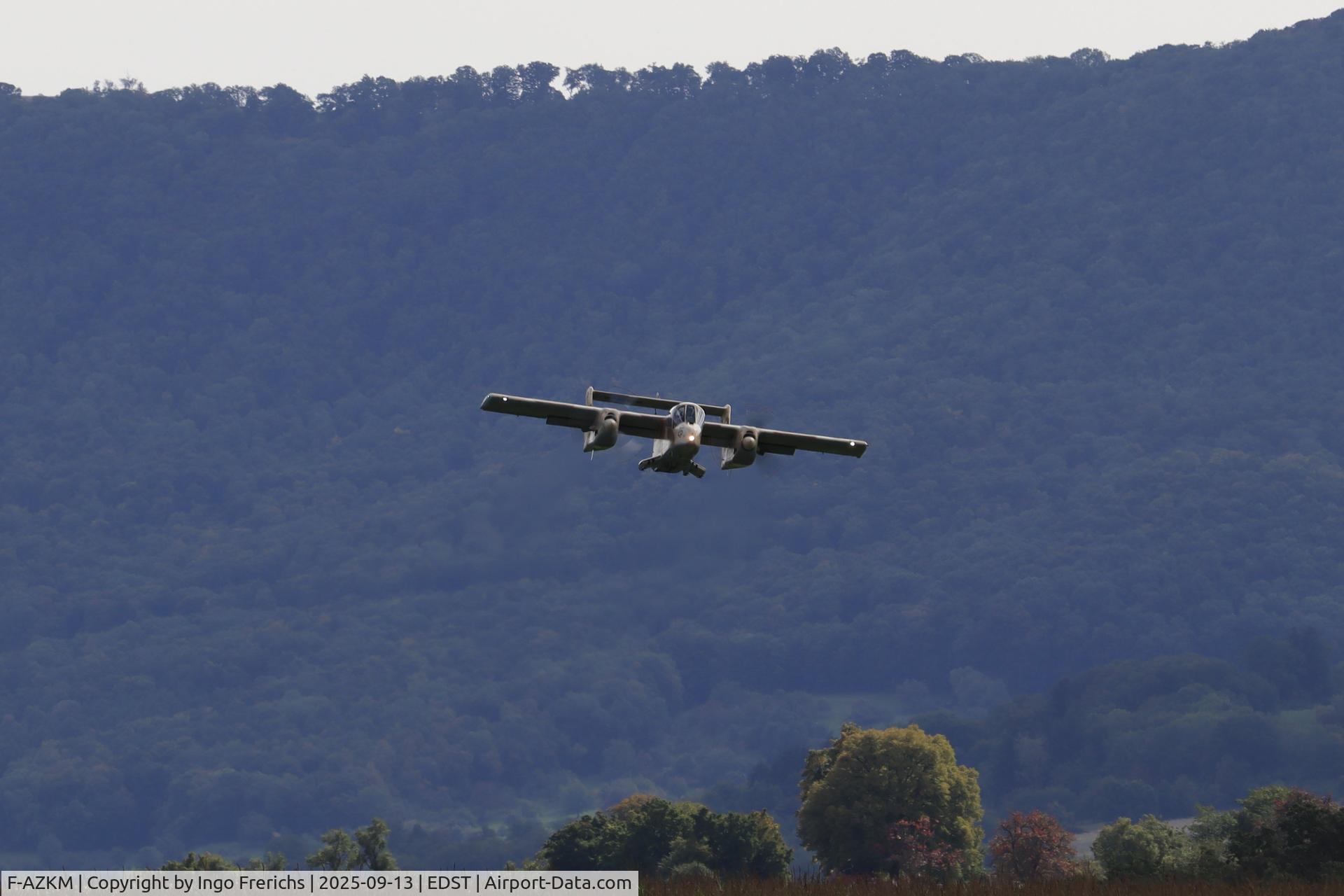 F-AZKM, 1971 North American OV-10B Bronco C/N 338-9 (305-65), OV-10B Bronco takes off from Hahnweide airfield at OTT 2025