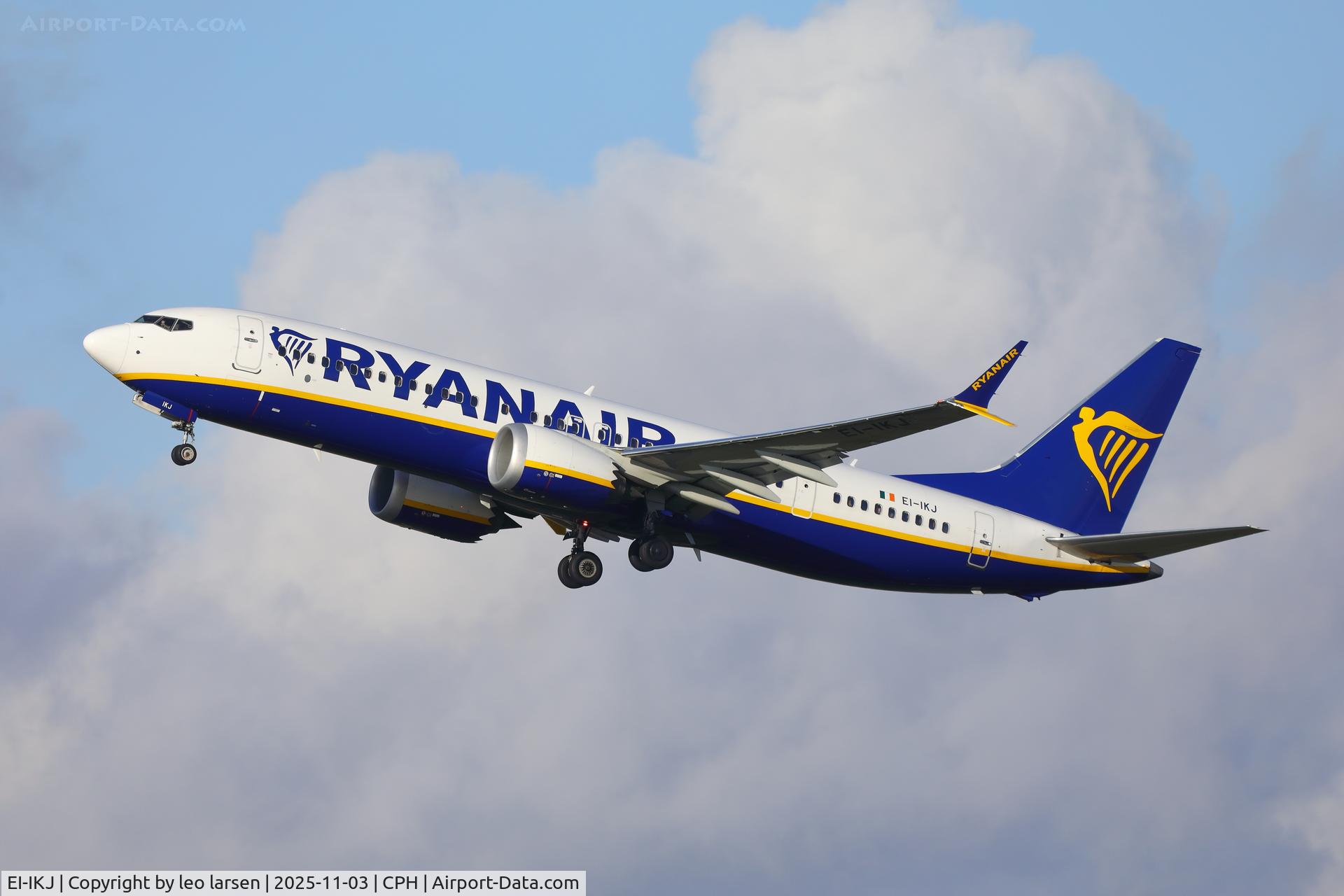 EI-IKJ, 2024 Boeing 737-8-200 MAX C/N 67120, Copenhagen 3.11.2025