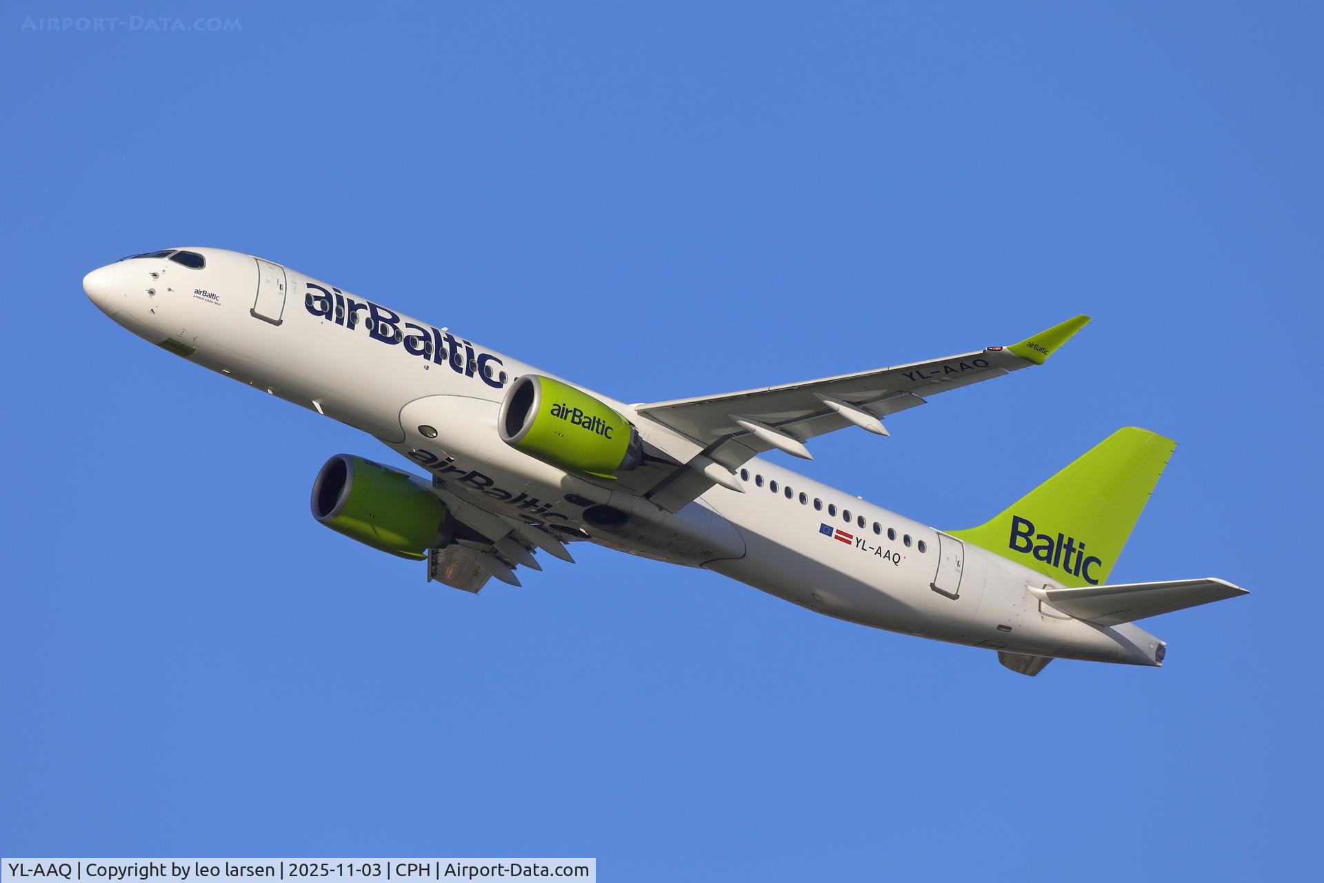 YL-AAQ, 2019 Airbus A220-300 C/N 55052, Copenhagen 3.11.2025