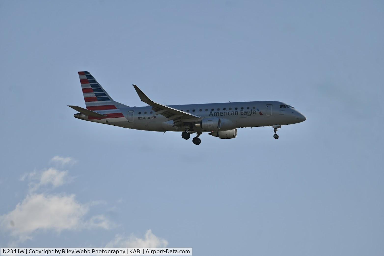 N234JW, 2016 Embraer 175LR (ERJ-170-200LR) C/N 17000566, On Final to 17R KABI