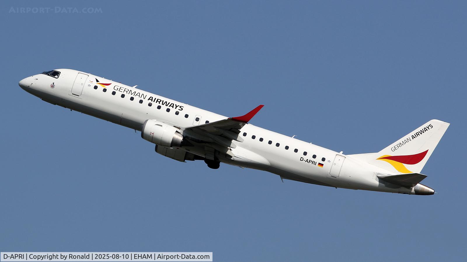 D-APRI, 2008 Embraer 190LR (ERJ-190-100LR) C/N 19000178, at spl