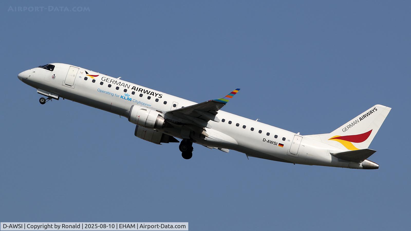 D-AWSI, 2007 Embraer 190LR (ERJ-190-100LR) C/N 19000074, at spl
