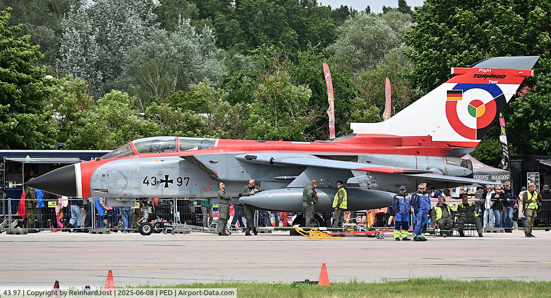 43 97, Panavia Tornado IDS(T) C/N 251/GT033/4097, Still in Jubilee colors, but without titles, at Pardubice Airshow 2025, Czech Republic