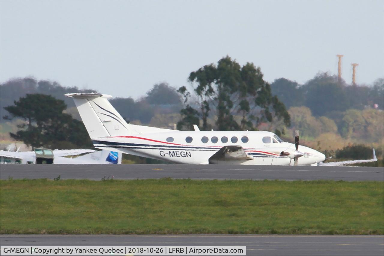 G-MEGN, 1995 Beech B200 Super King Air King Air C/N BB-1518, Parked, Brest-Bretagne airport (LFRB-BES)