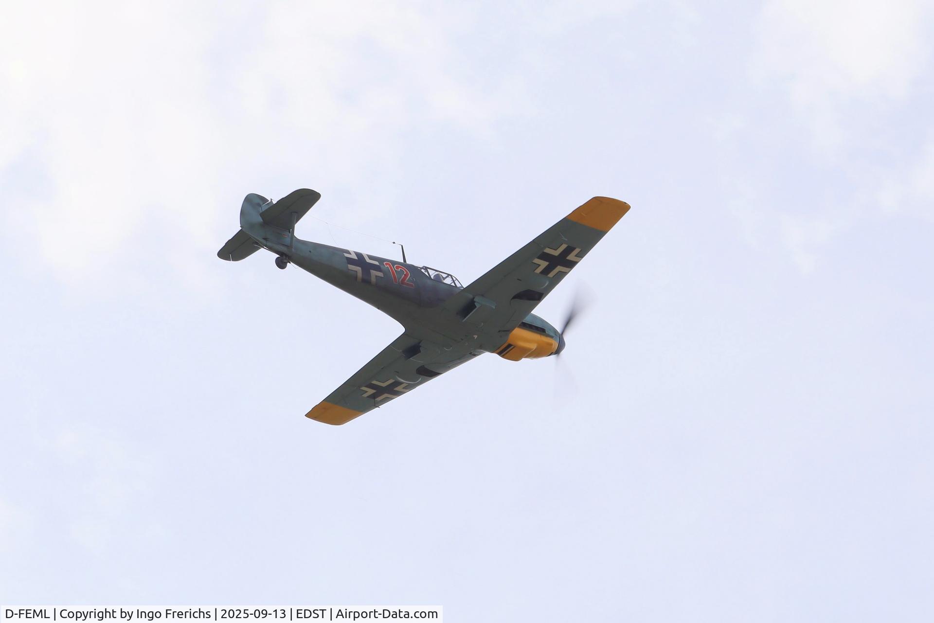 D-FEML, 1939 Messerschmitt Bf-109E C/N 1983, Messerschmitt Bf 109 E-4 D-FEML at OTT 2025