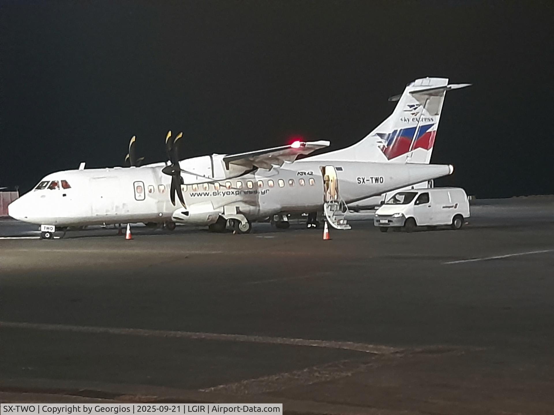SX-TWO, 1996 ATR 42-500 C/N 516, Flight to RHO