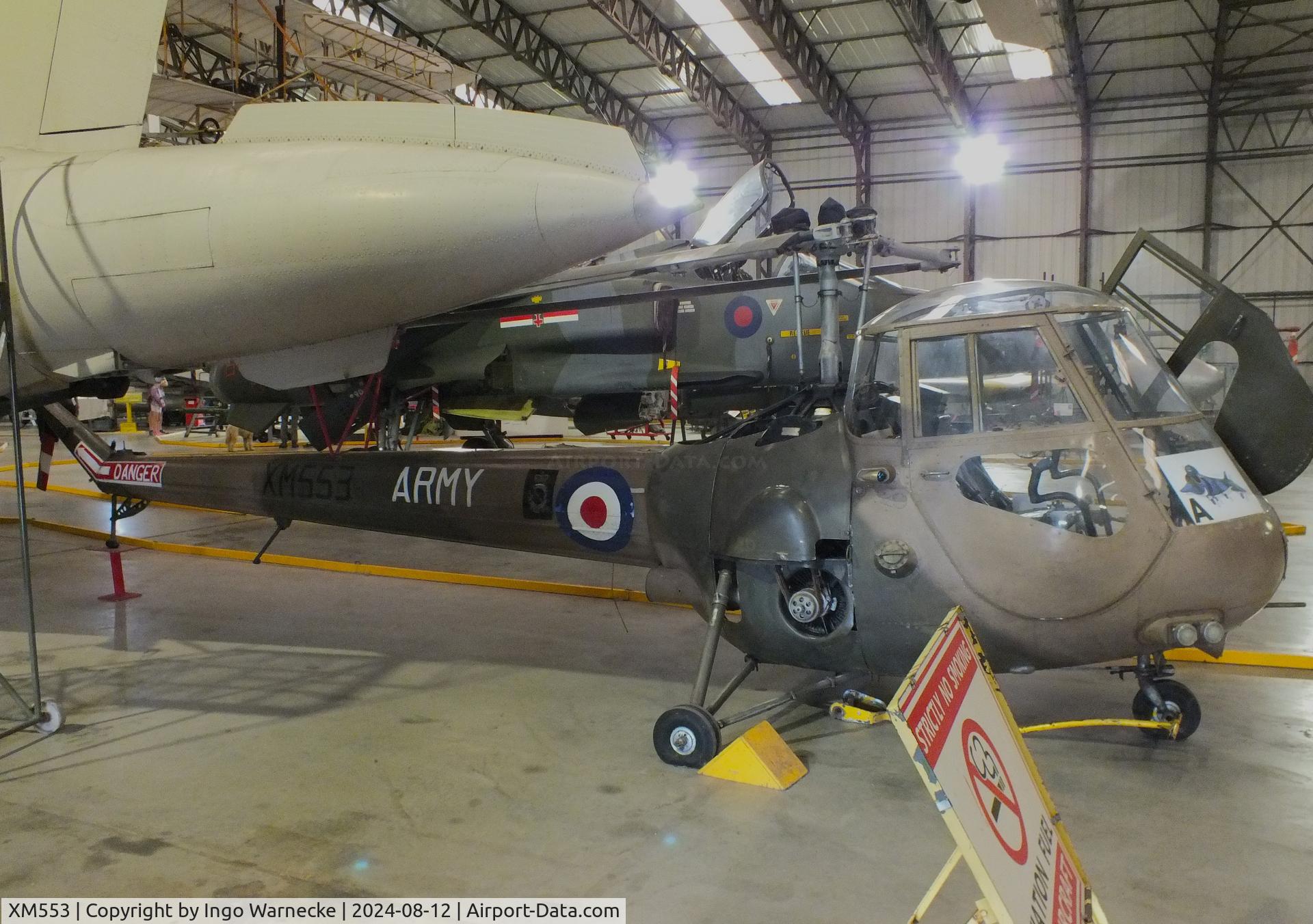 XM553, 1959 Saunders-Roe Skeeter AOP.12 C/N S2/5107, Saunders-Roe Skeeter AOP12 at the Yorkshire Air Museum, Elvington