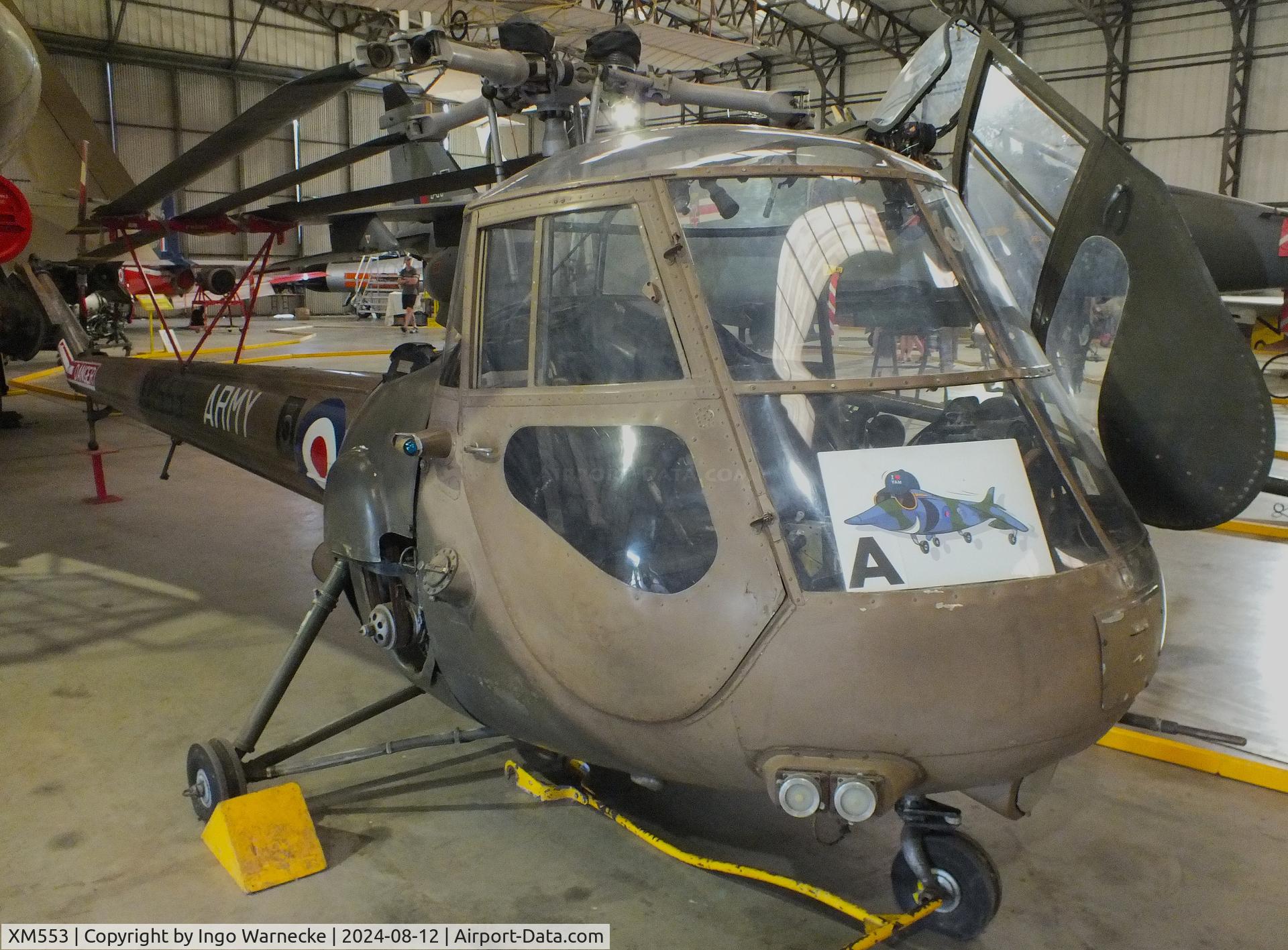 XM553, 1959 Saunders-Roe Skeeter AOP.12 C/N S2/5107, Saunders-Roe Skeeter AOP12 at the Yorkshire Air Museum, Elvington