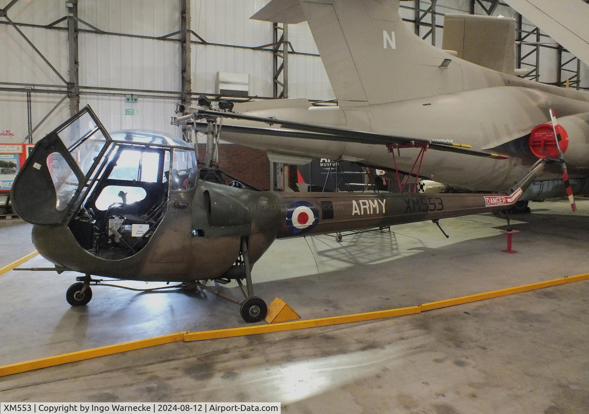 XM553, 1959 Saunders-Roe Skeeter AOP.12 C/N S2/5107, Saunders-Roe Skeeter AOP12 at the Yorkshire Air Museum, Elvington