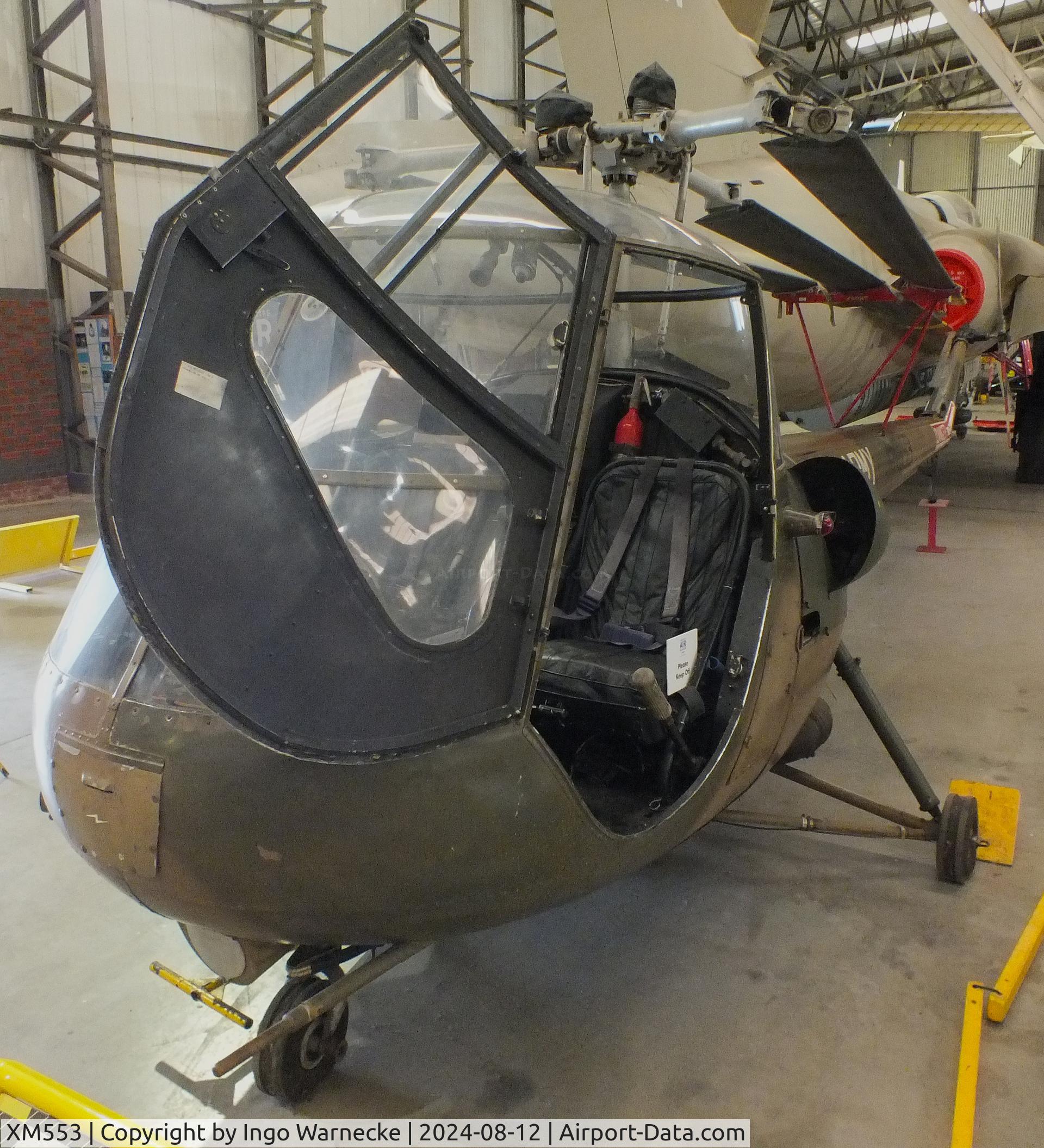 XM553, 1959 Saunders-Roe Skeeter AOP.12 C/N S2/5107, Saunders-Roe Skeeter AOP12 at the Yorkshire Air Museum, Elvington