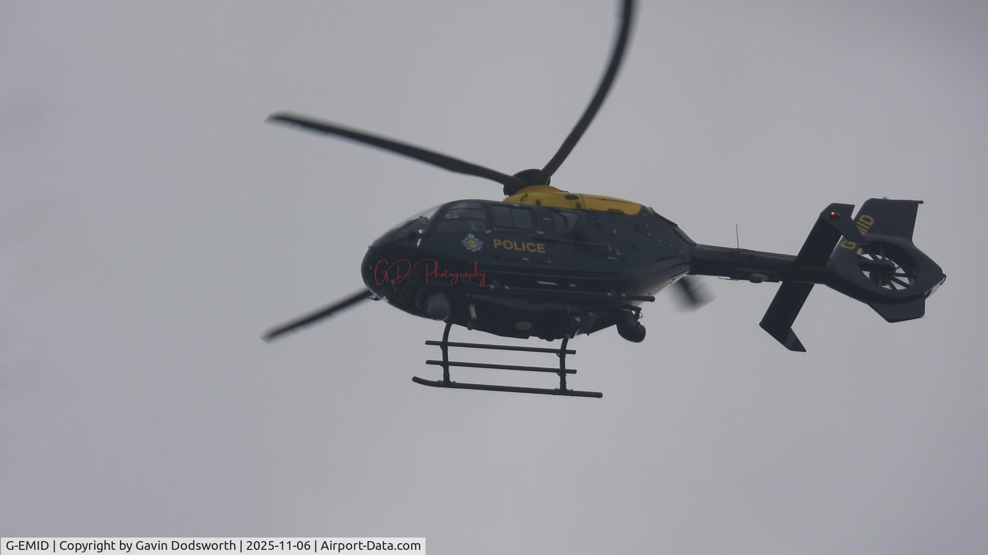 G-EMID, 2006 Eurocopter EC-135P-2+ C/N 0524, Over Darlington on November 6th 2025